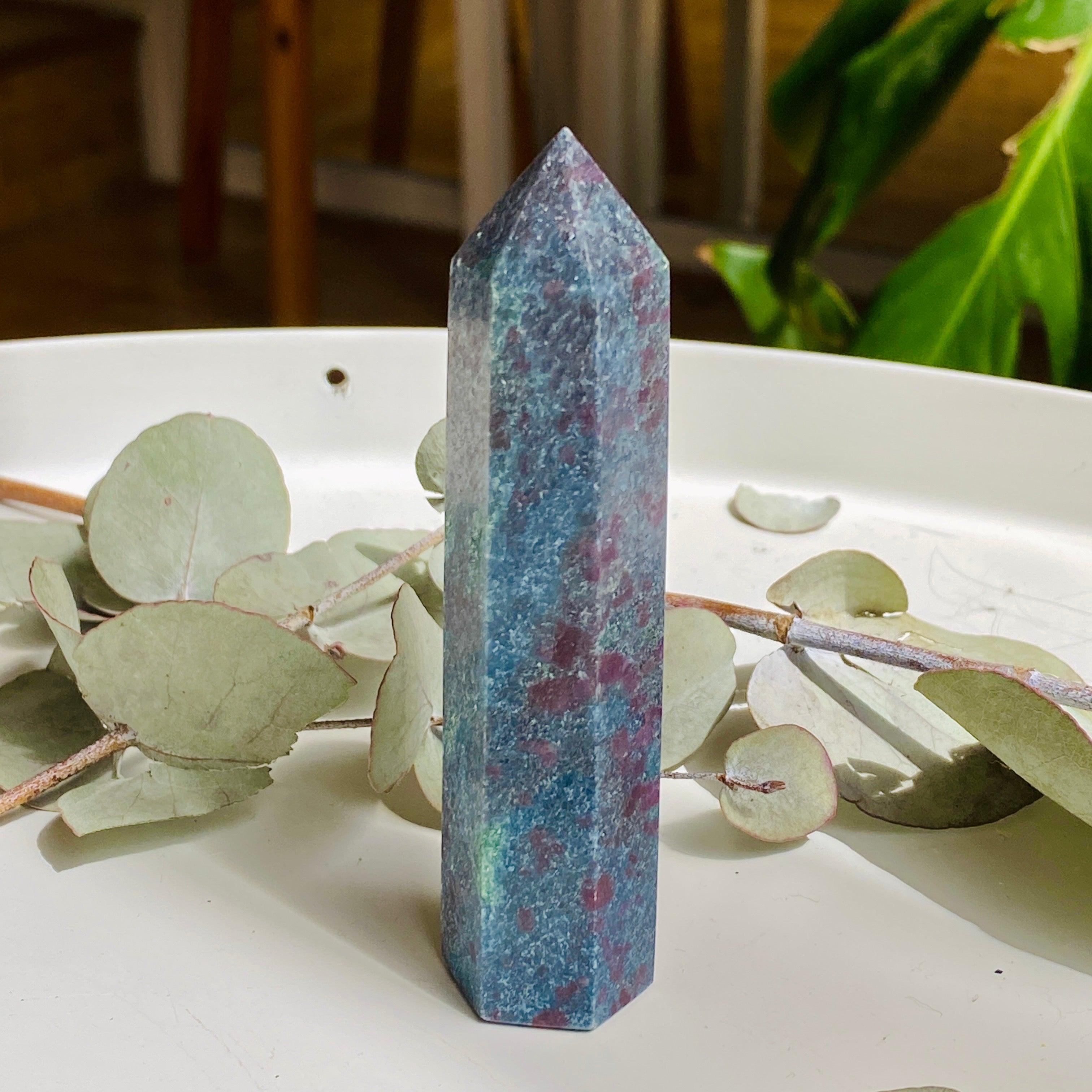 Natural Ruby Kyanite Generator RKG 03 - Healing Crystal for Meditation, Chakra Balancing & Energy Work | Perfect for Home Decor, Yoga Studio & Spiritual Gifts