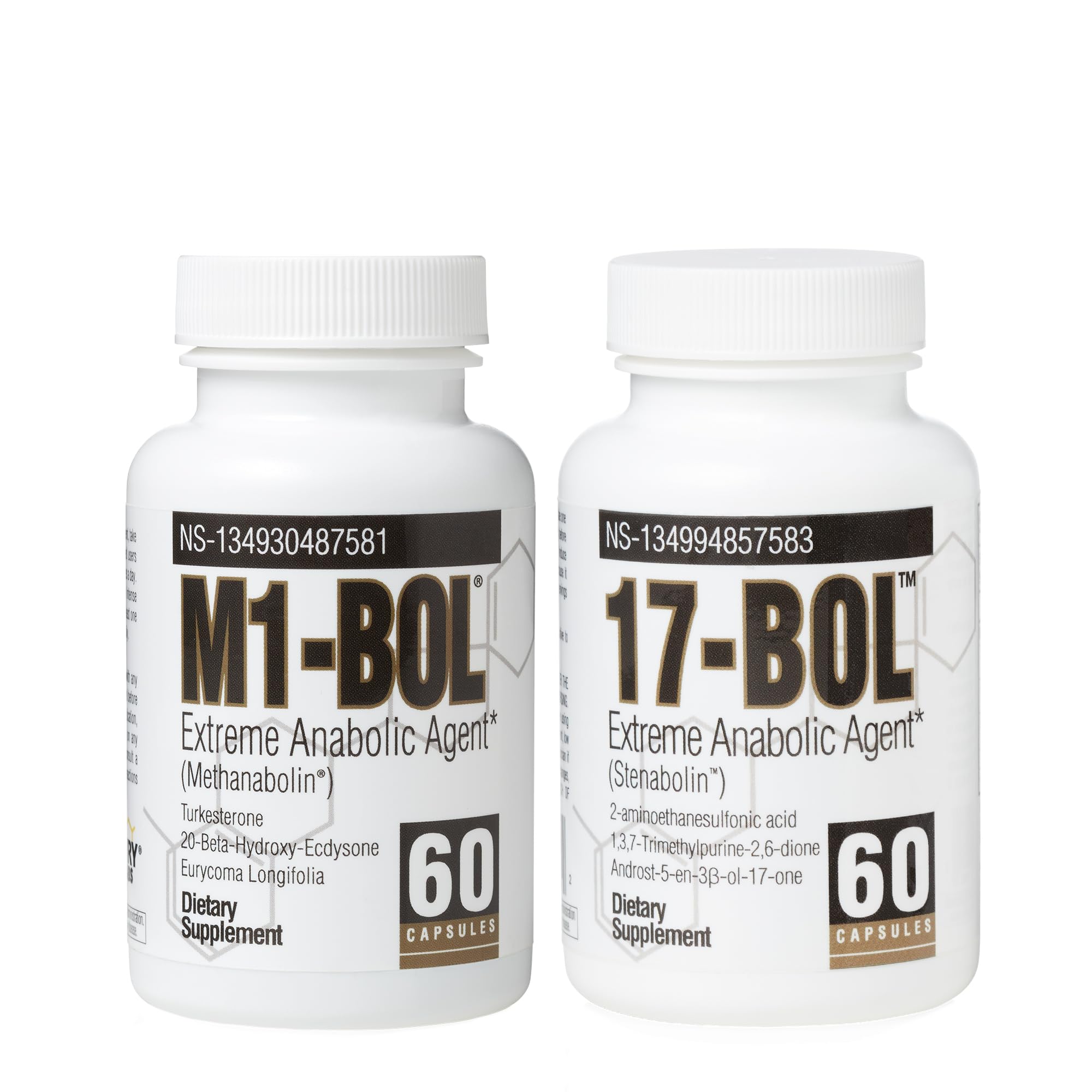 Mass Stack Bundle: M1-BOL & 17-BOL Extreme Anabolic Supplements for Muscle Growth, Recovery, Endurance, Fat Loss, Protein Synthesis & Testosterone Boost – Vegan, 1 Pack Each (30-Day Supply) | Pre-Workout & Post-Workout Supplement for Athletes & Bodybuilders