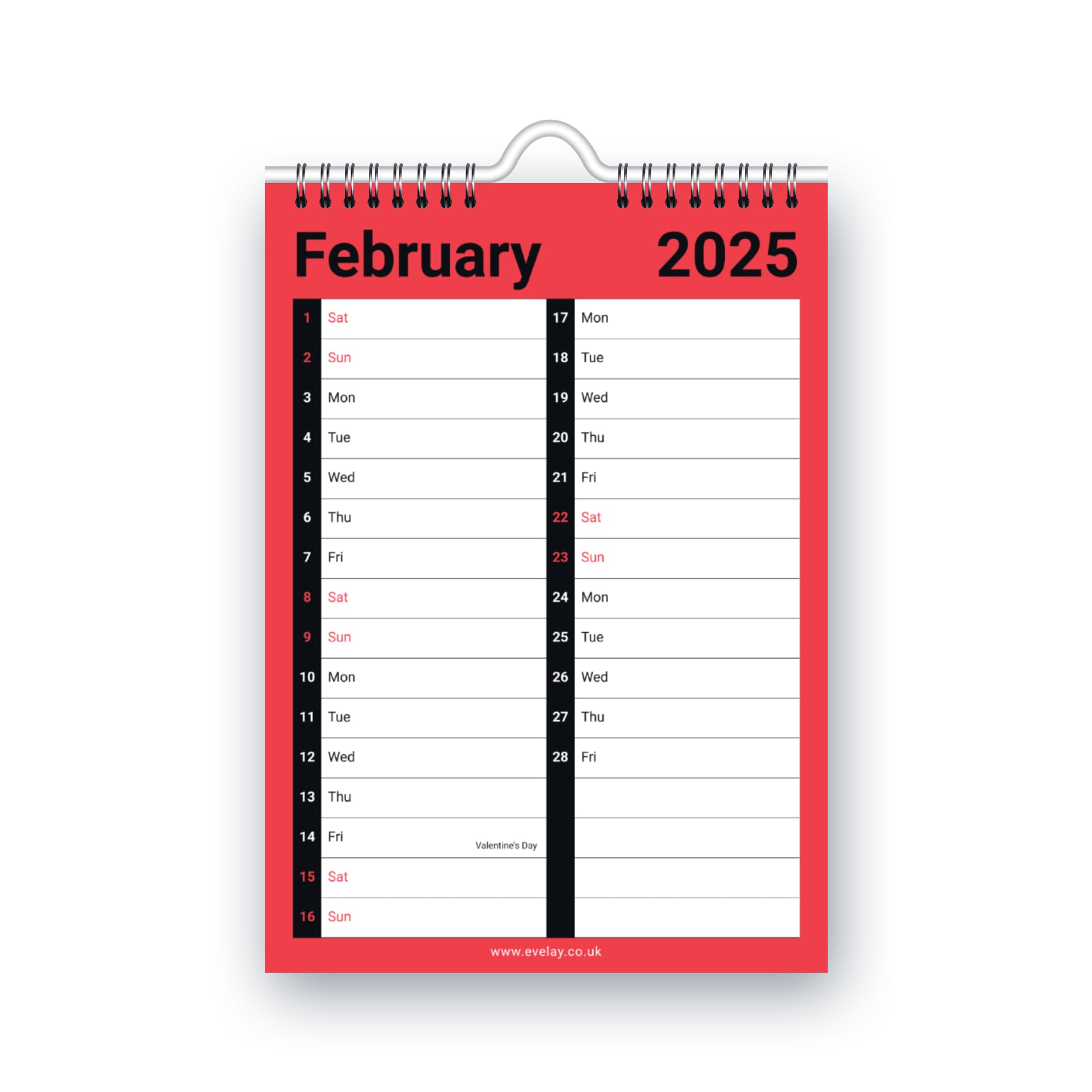 2025 Spiral Bound Wall Calendar Planner - A4 Large 2-Column Monthly View for Home, Office & School | Perfect for Business Planning, Academic Scheduling & Family Organization
