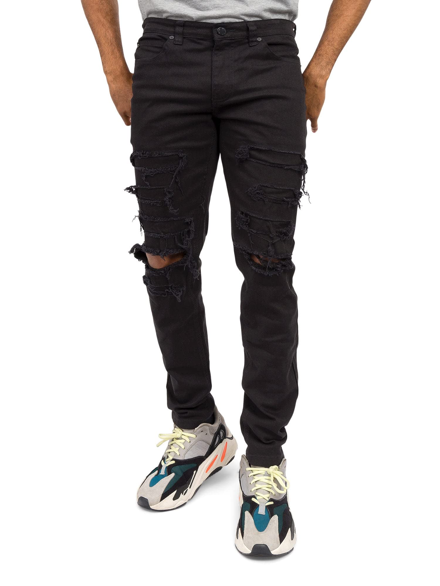 Victorious Distressed Ripped & Torn Streetwear Jeans for Men - Trendy Urban Fashion Denim Pants for Casual Wear & Street Style Outfits