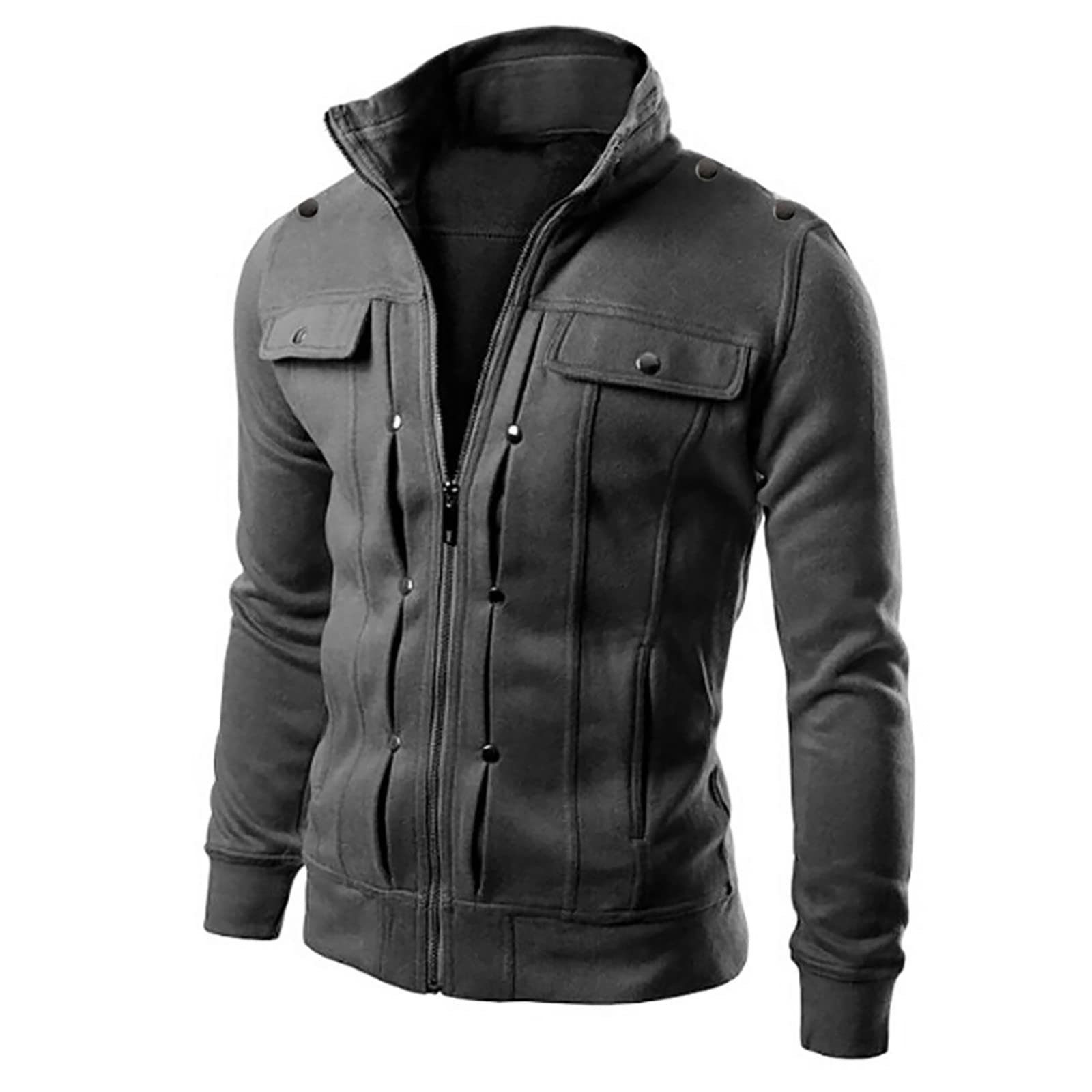 Slim Men's Lapel Cardigan Coat - Stylish Two-Layer Jacket for Office & Casual Wear