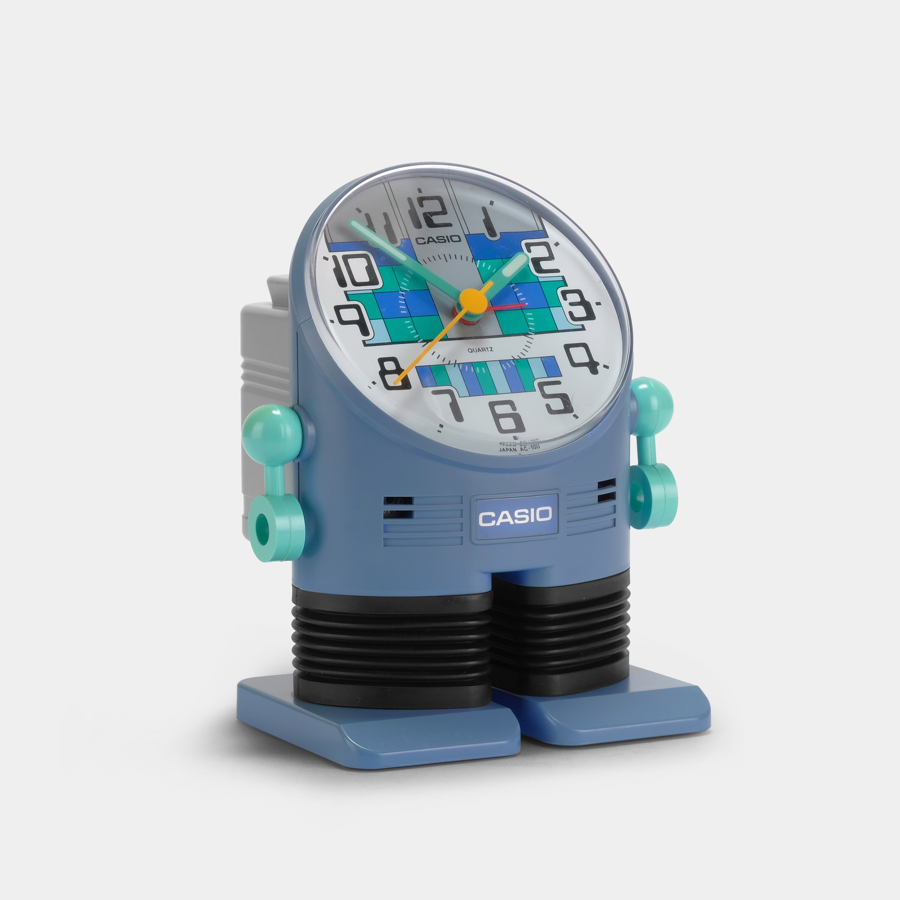 Casio AC-100 Blue Robot Alarm Clock with Snooze Function - Fun & Functional Digital Clock for Kids, Teens, and Adults - Perfect for Bedroom, Office, and Gift Giving
