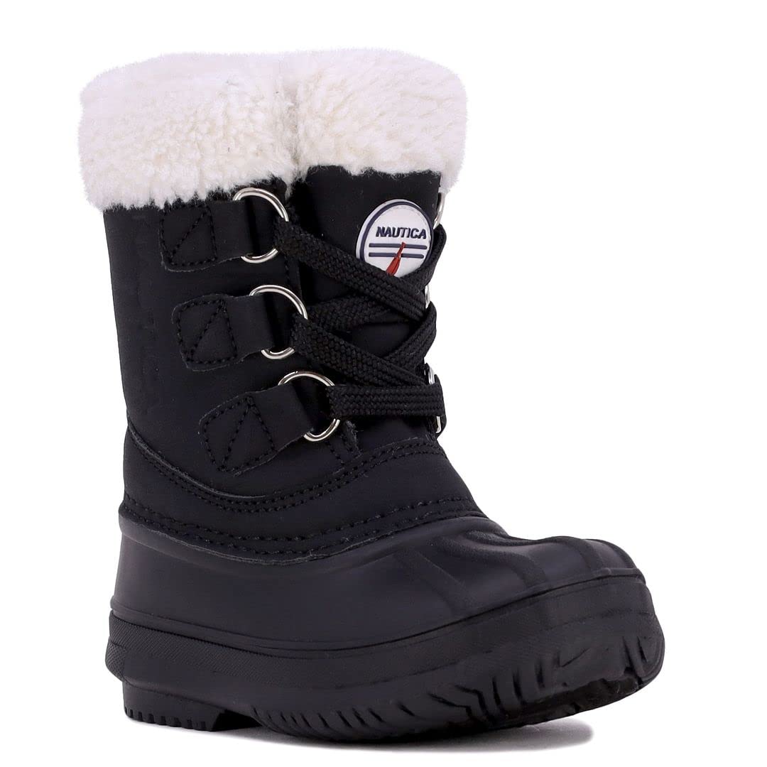 Nautica Kids Waterproof Duck Boots for Winter - Boys & Girls | Big Kid, Little Kid, Toddler Sizes | Warm & Comfortable for Snow, Rain & Outdoor Play