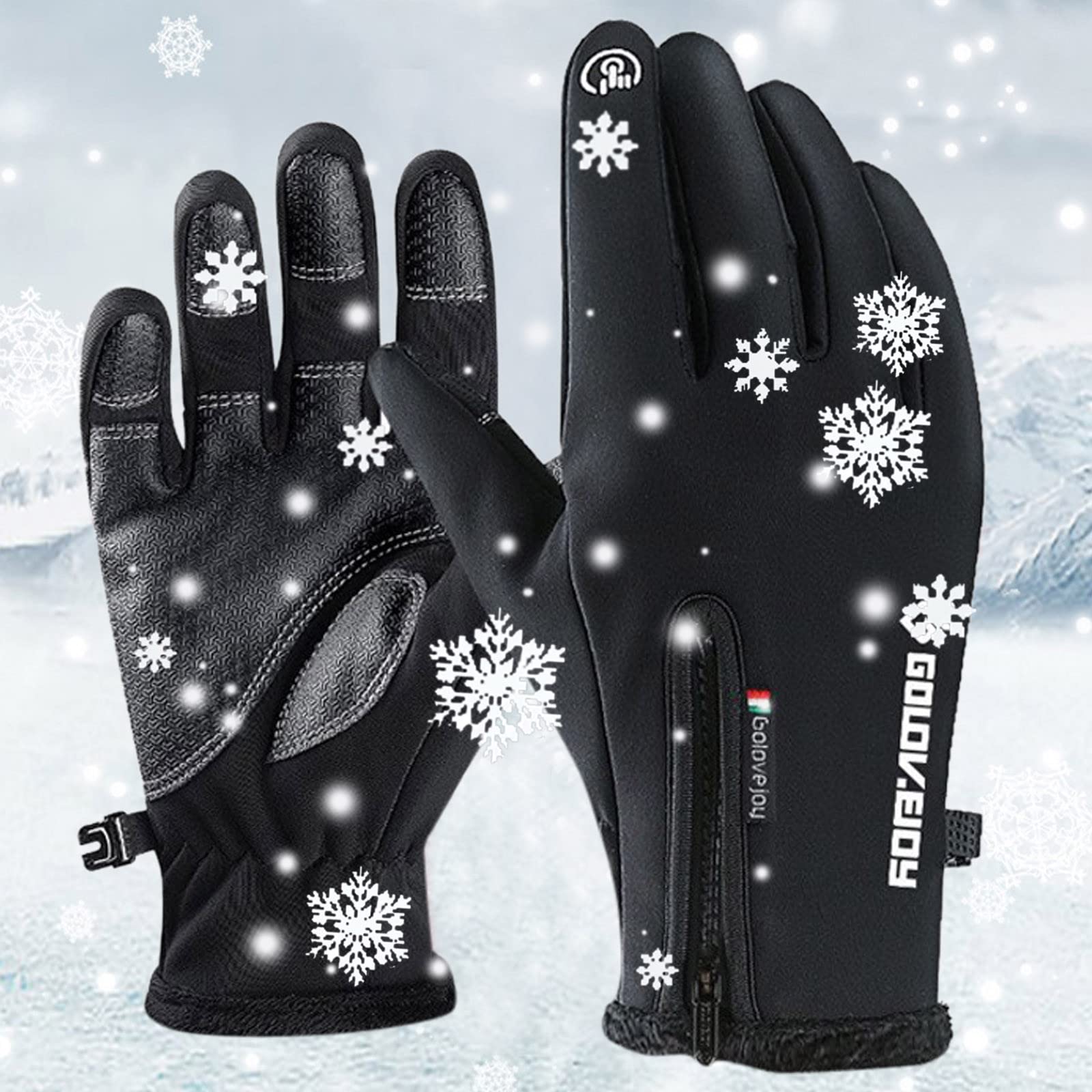 Men's & Women's Winter Gloves - Thickened Warm Touchscreen Gloves for Cold Weather, Outdoor Activities, Skiing, Hiking & Daily Commute