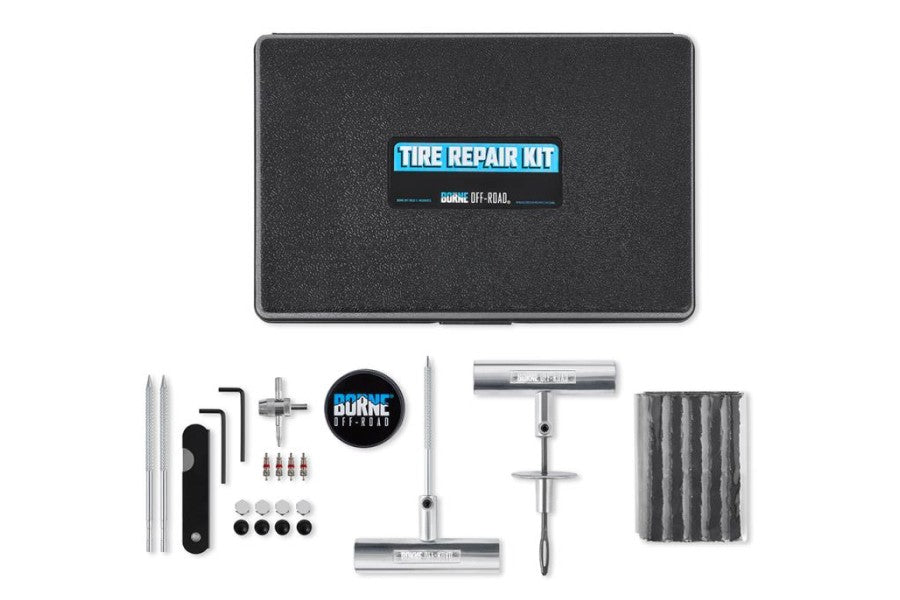 Borne 69-Piece Off Road Tire Repair Kit for ATV, Motorcycle & SUV – Emergency Puncture Fixing & Flat Tire Repair – Perfect for Off-Roading, Camping & Adventure Travel