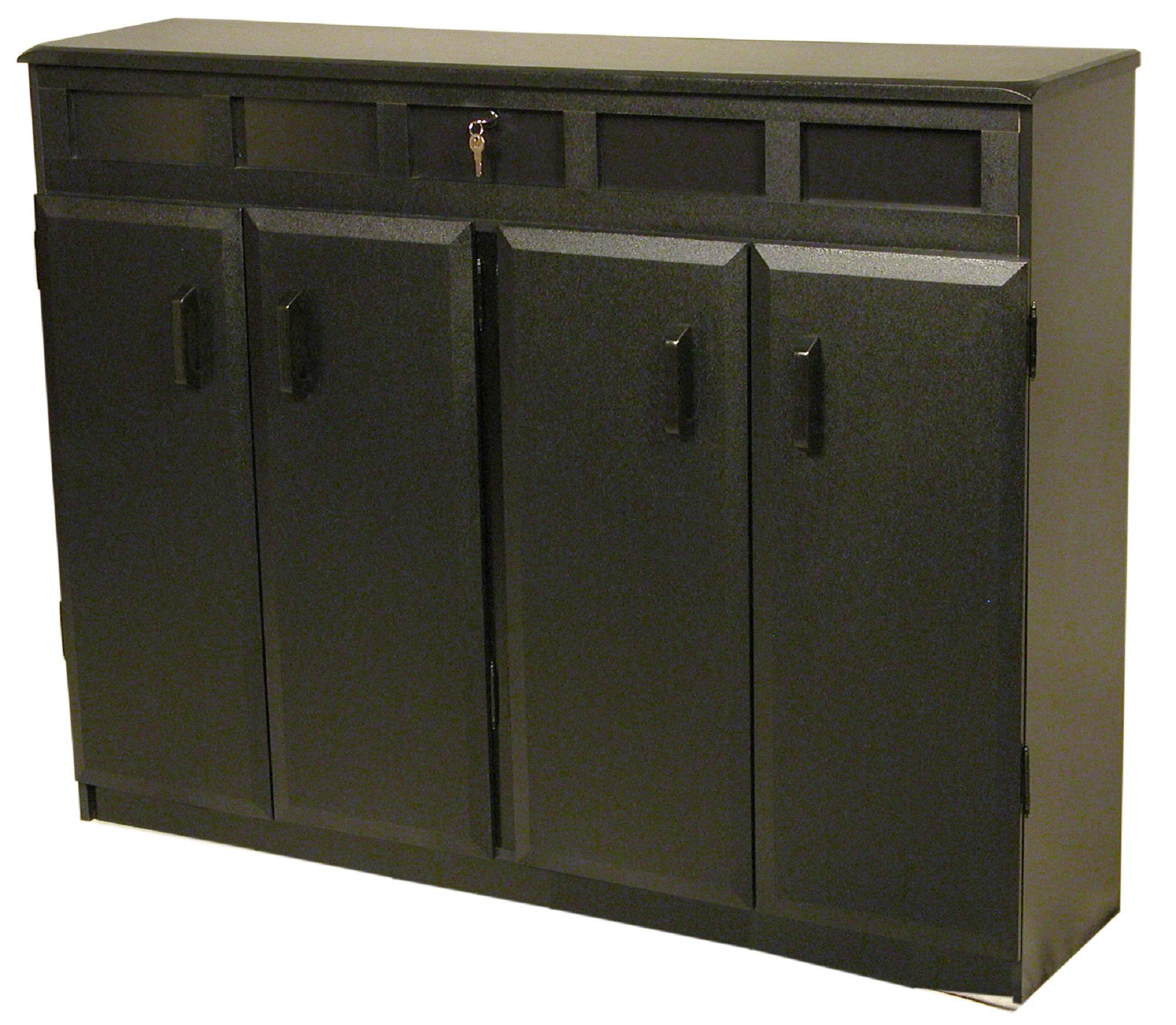 Venture Horizon Top Load Media Cabinet - Black | Modern TV Stand with Storage for Living Room, Bedroom & Home Theater