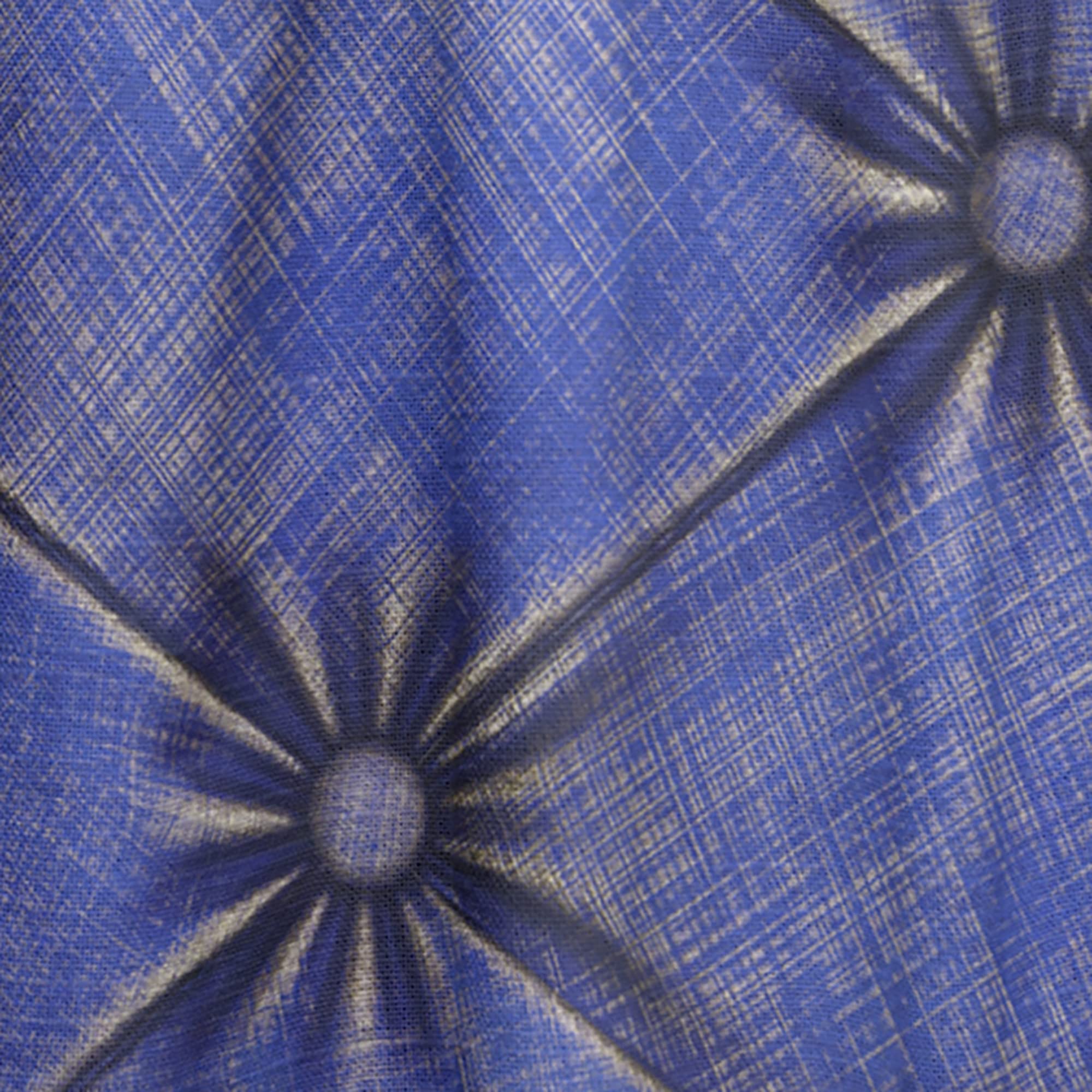 DesignQ Thermal Insulated Blue Leather Upholstery Curtains - 52x95 Inch Single Panel for Bedroom & Living Room - Perfect for Home Decor, Noise Reduction & Light Blocking