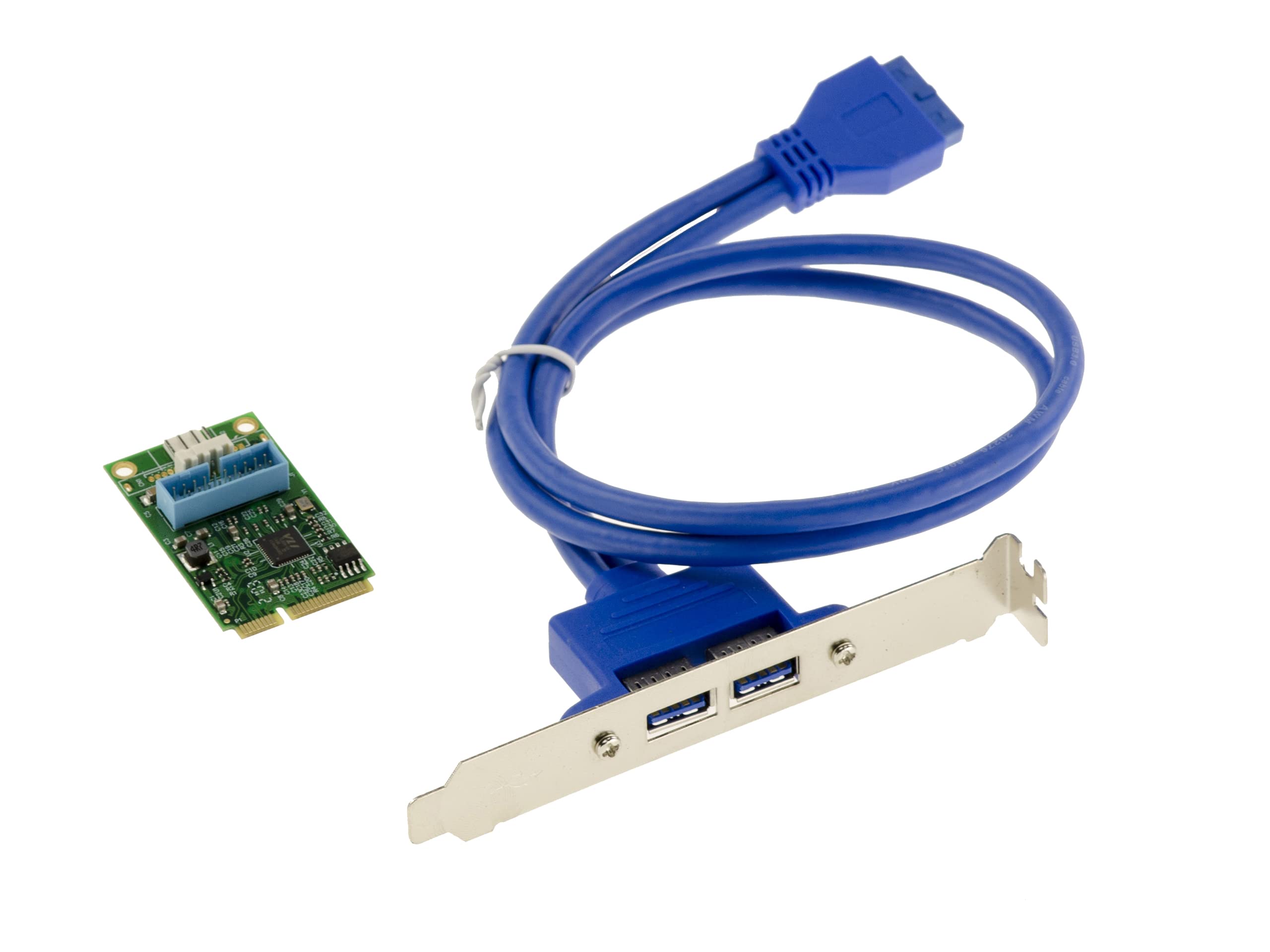 VIA Mini PCIe to Dual USB 3.0 Card (5Gbps) for Mini PCs & Laptops