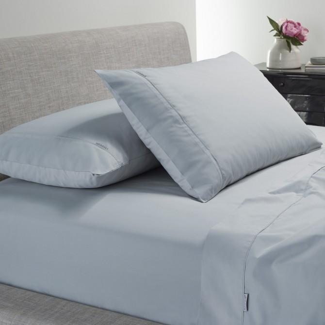 Premium 300 Thread Count Cotton Percale Sheet Set - Queen Size, Steel Blue by Bianca | Soft, Breathable & Durable Bed Sheets for Hotel-Like Comfort at Home