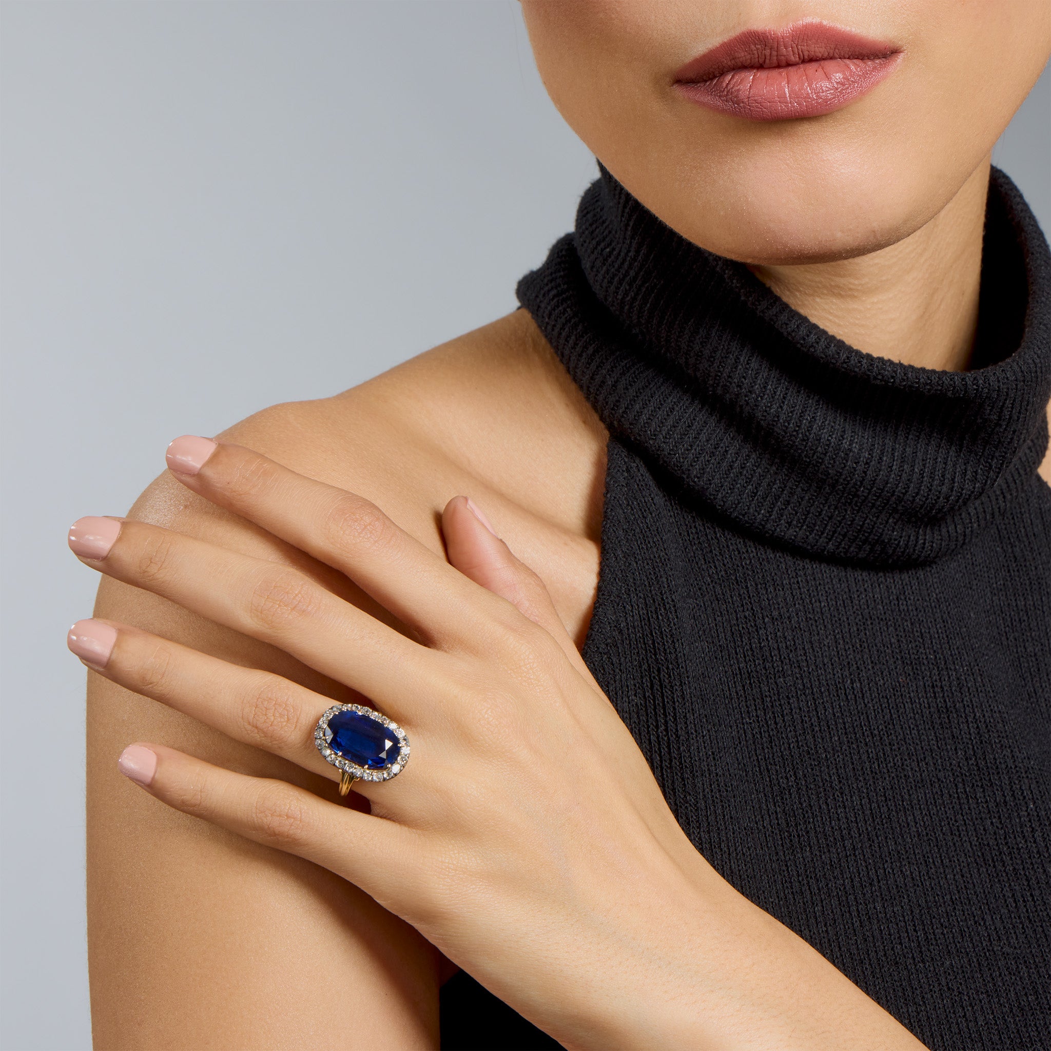 Vintage AGL Burma No Heat Sapphire & Diamond Ring – Elegant Jewelry for Weddings, Anniversaries & Special Occasions