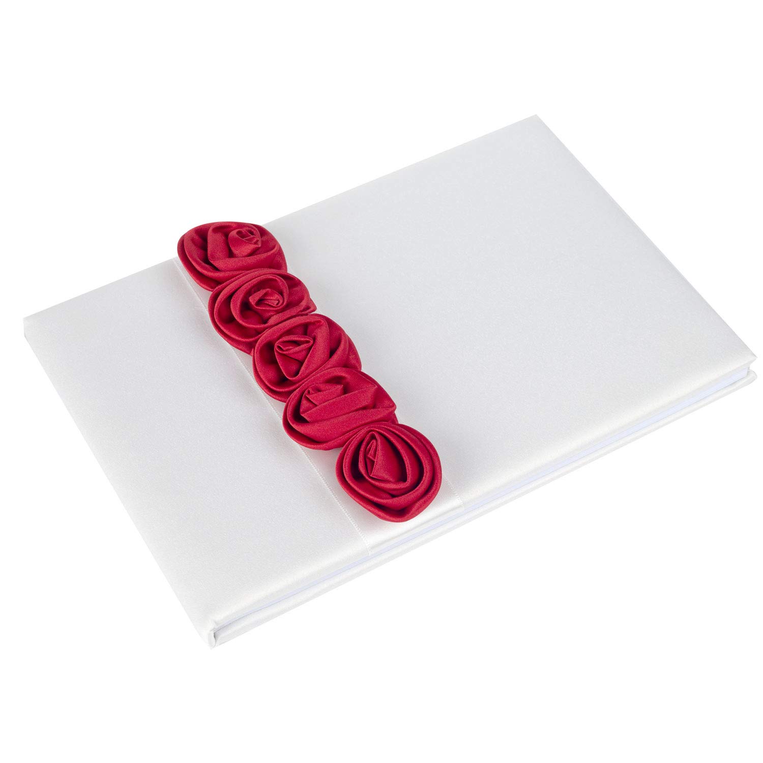 Elegant Satin Rustic Wedding Guest Book Set - Personalized Sign-In Scrapbook for Wedding Registry & Memorable Messages - Perfect for Bridal Showers, Receptions & Anniversary Keepsakes