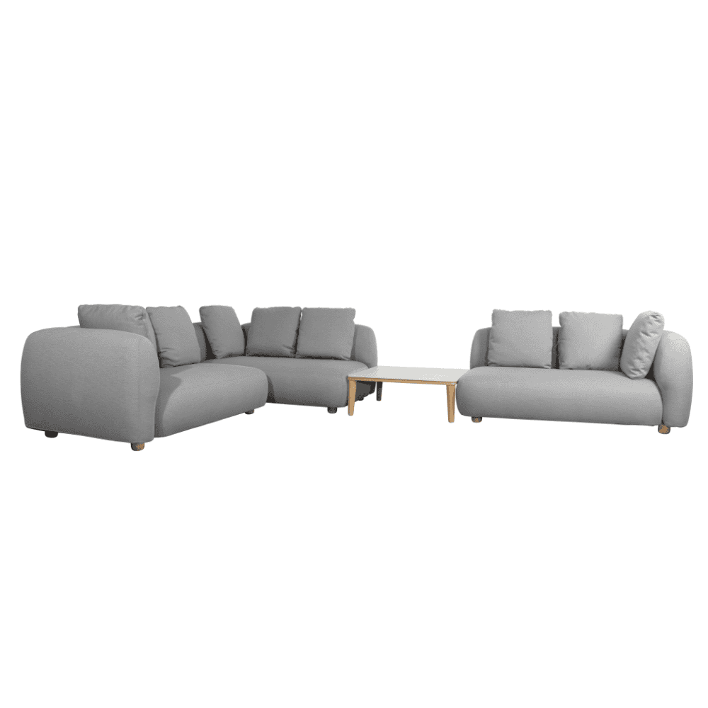 Outdoor Corner Sofa Set with Coffee Table - Waterproof Patio Furniture for Backyard, Garden, and Poolside Relaxation