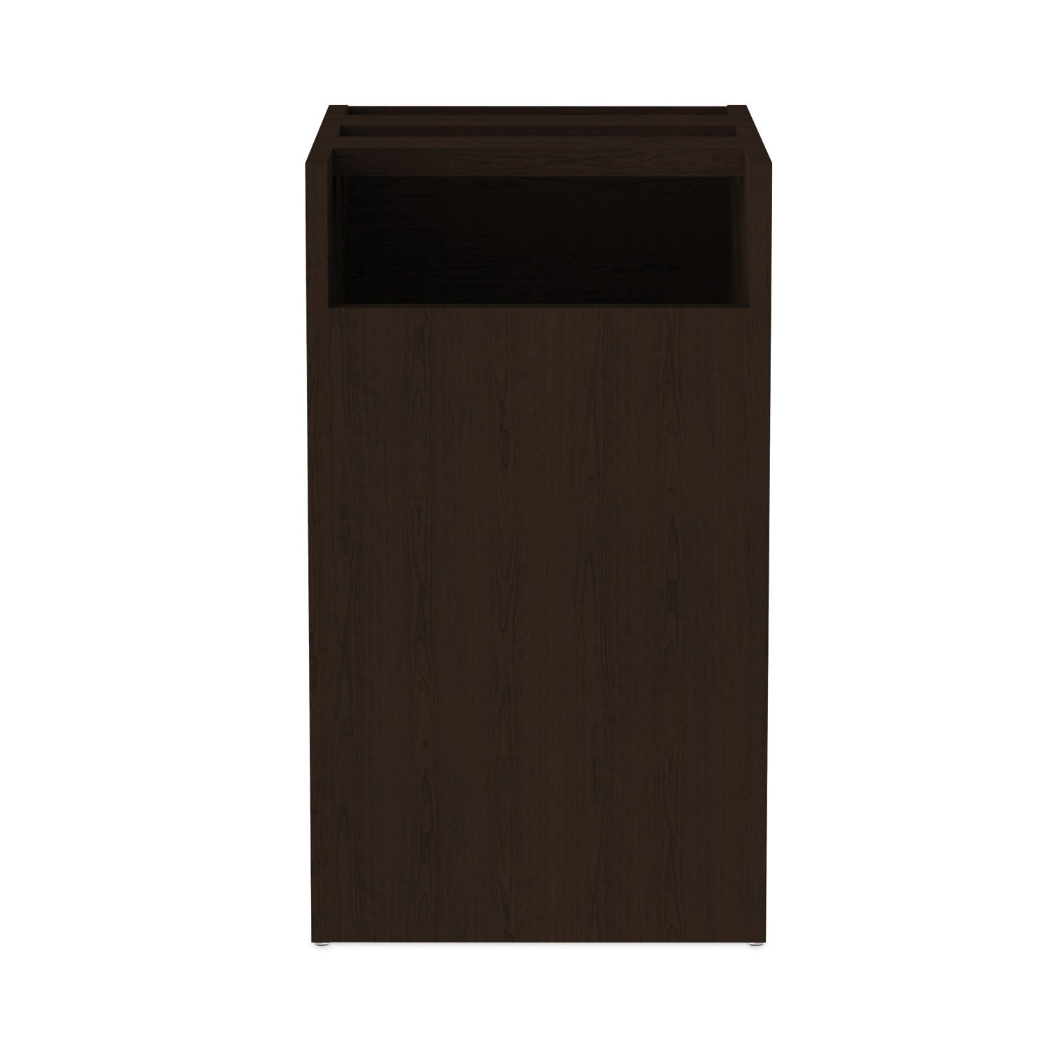 Alera Valencia Series Full Pedestal File Cabinet - 2 Drawer Legal/Letter Size Storage - Left or Right Opening - Espresso Finish (15.63