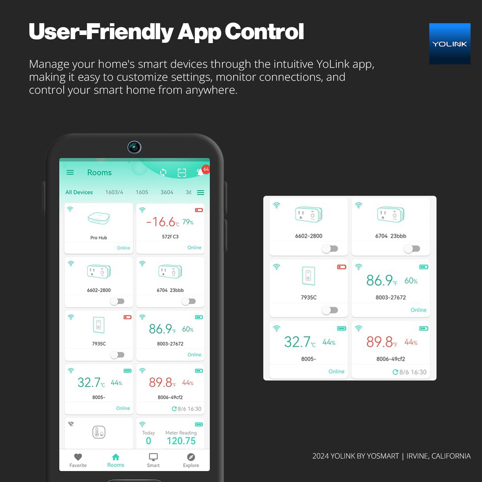 YoLink X3 Hub Smart Home Gateway - 1/4 Mile Long Range LoRa Smart Home Automation Bridge - Central Controller for YoLink Devices - Home Security Monitoring System - White | Smart Home Automation Hub for Alexa & Google Assistant | Control Lights, Thermostats & Security Cameras Remotely | Ideal for Houses, Apartments & Offices | Perfect for Home Security Monitoring & Smart Device Integration