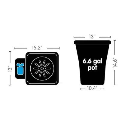 Autopot XL 2 Pot Hydroponic Growing System with 25L (6.5Gal) Pots & AquaValve 5.0 - Perfect for Indoor Gardening, Greenhouse Cultivation, and Automated Plant Watering
