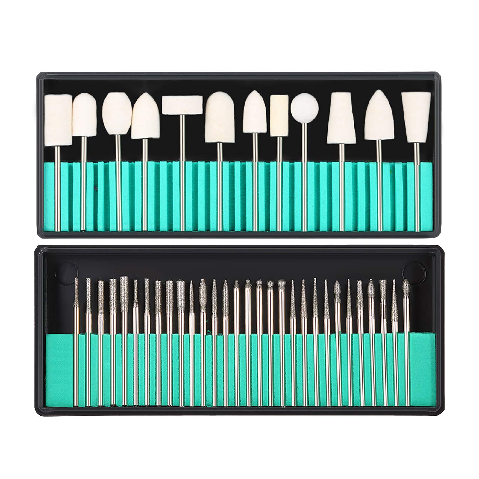 Ubersweet® 43Pcs Nail Drill Bits Kit for Nail Art Machine - Salon & Home Use