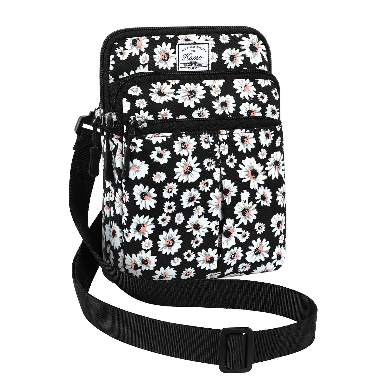 KAMO Multifunction Crossbody Phone Bag - Waterproof Waist Pack with Triple Zipper for iPhone & Smartphones - Perfect for Outdoor, Travel, Gym & Daily Use (Unisex Design for Women & Men)