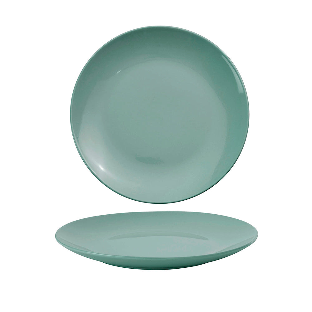 Premium Eucalyptus Wood Dinner Plates Set of 4 - 10.6 Inch Eco-Friendly Dishes for Everyday Use, Parties & Outdoor Dining