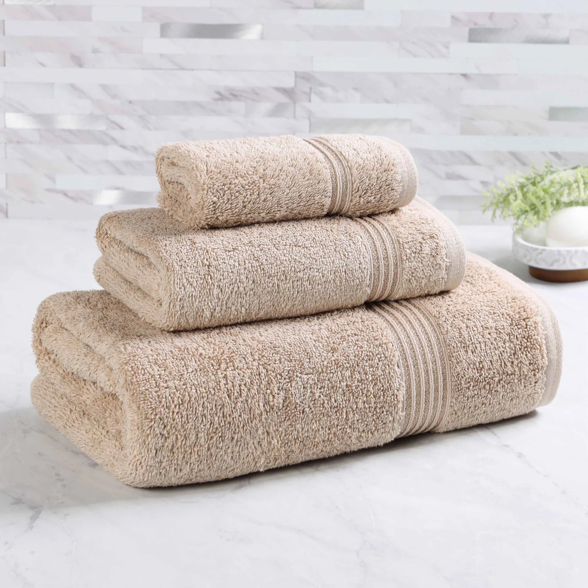 Premium Egyptian Cotton Plush 3-Piece Luxury Bath Towel Set - Ultra Absorbent & Soft for Spa, Bathroom & Hotel Use