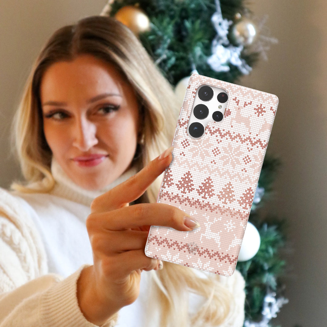 Soft & Cozy Chai Sweater Design Samsung Phone Case - Perfect for Fall & Winter Fashion, Daily Use, and Gift Giving