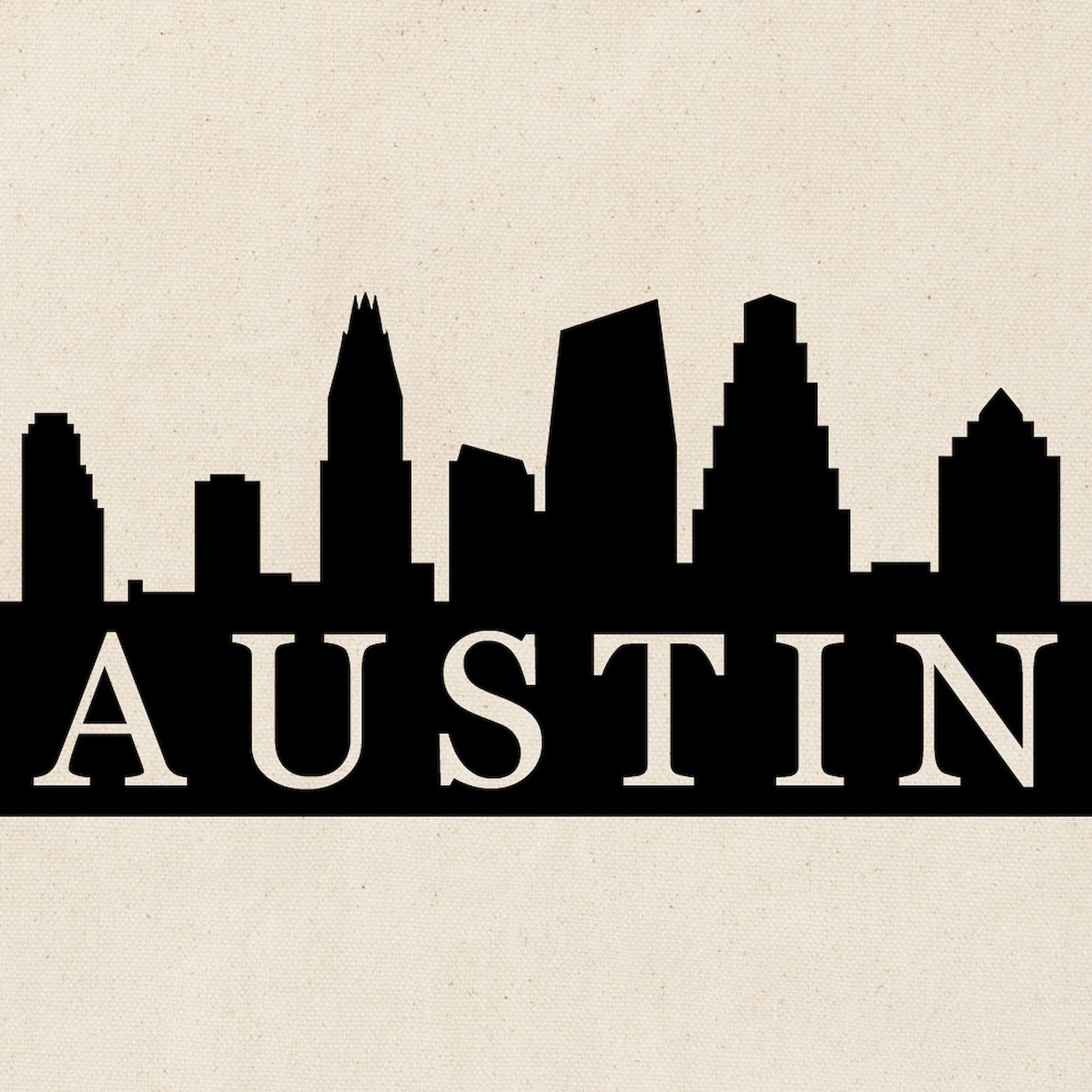 Austin Skyline Tote Bag - Natural Canvas Reusable Shopping Bag for Groceries, Beach & Daily Use | Eco-Friendly Austin Texas Souvenir Gift