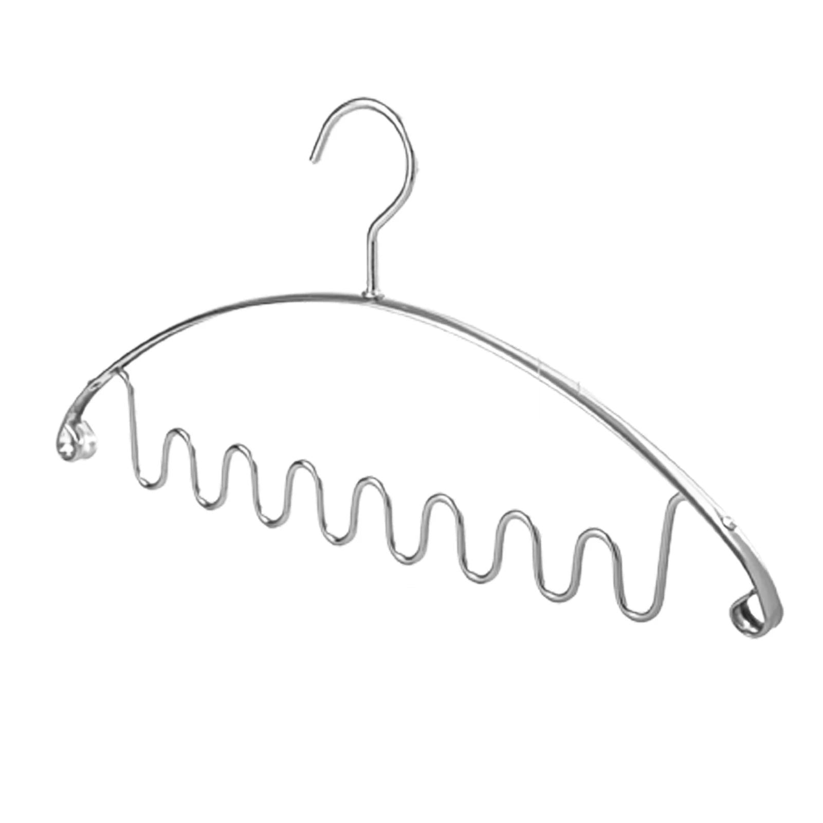 5-Pack Aluminum Alloy Wave Design Clothes Hangers - Space Saving Closet Organizer for Shirts, Pants & Dresses | Perfect for Home, Dorm & Travel Use