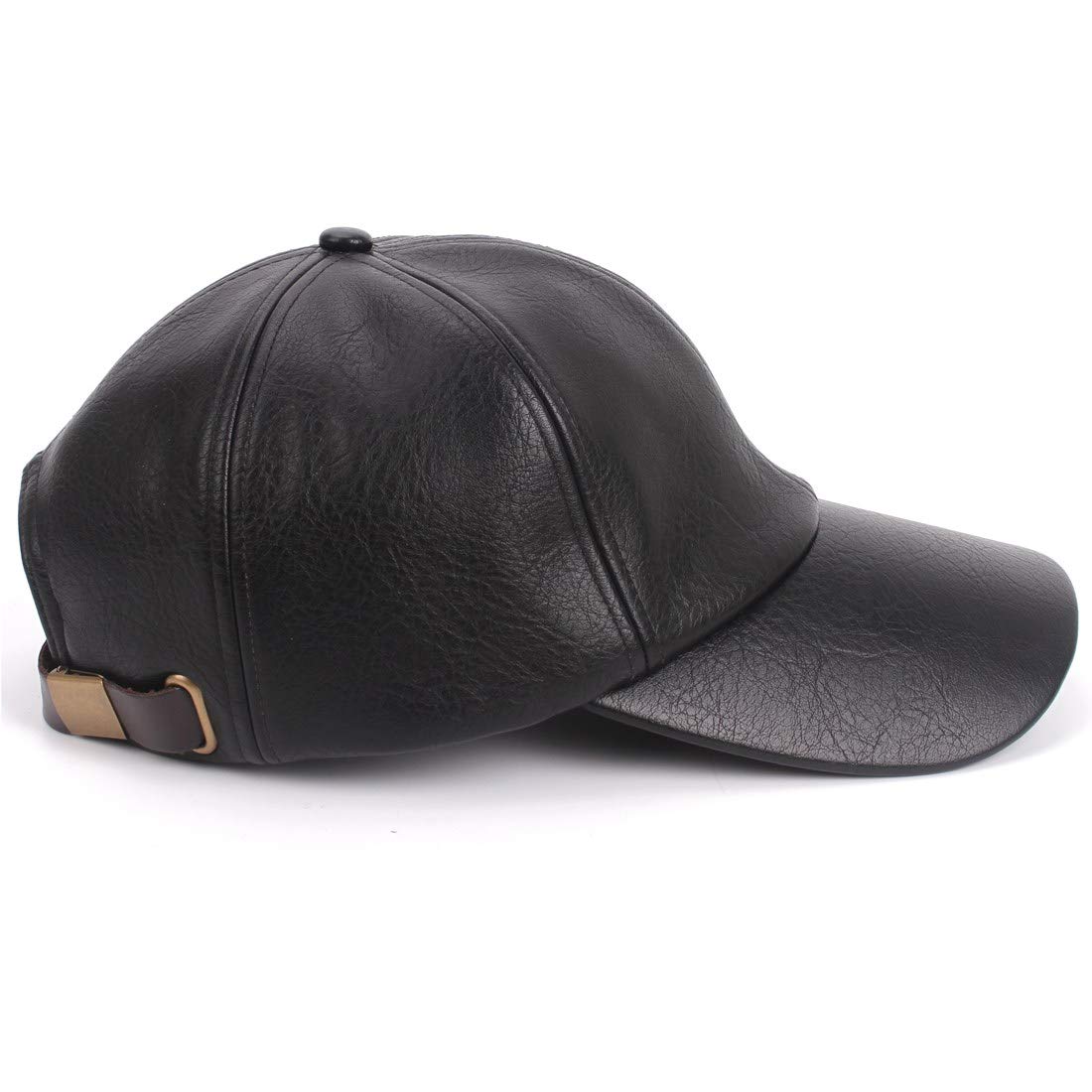 JNKET Men's PU Leather Baseball Cap - Waterproof Windproof Winter Golf Hat for Outdoor Sports & Casual Wear | Perfect for Hiking, Golfing, and Everyday Use