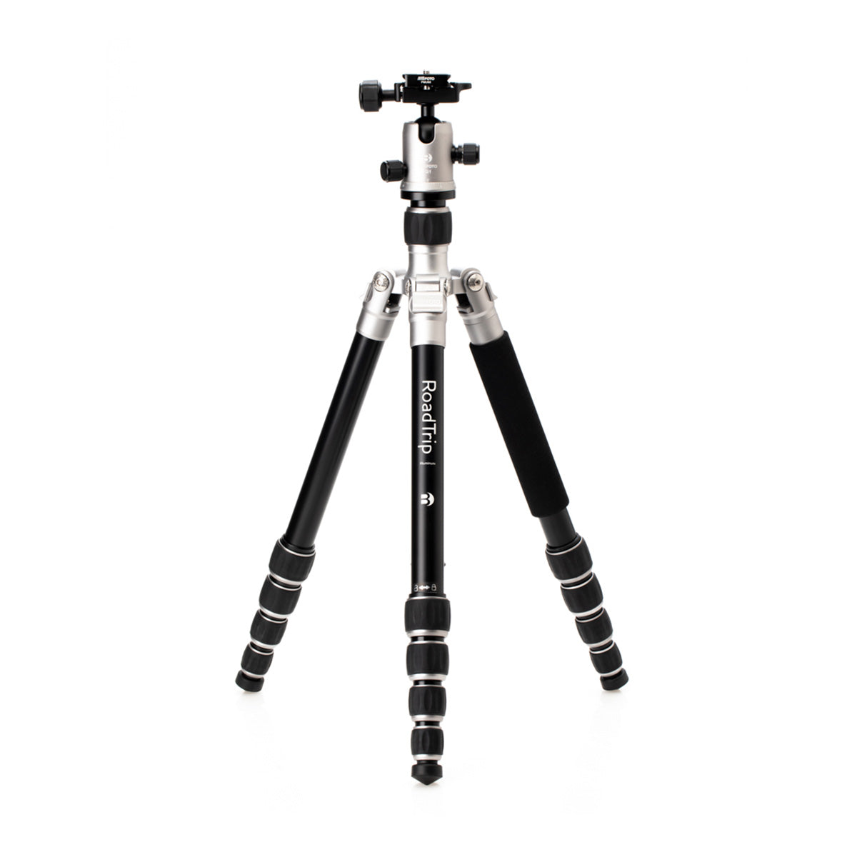 Benro MeFOTO RoadTrip Aluminum Tripod Kit (Titanium) - Lightweight Travel Tripod for DSLR Cameras - Perfect for Photography, Vlogging & Outdoor Adventures