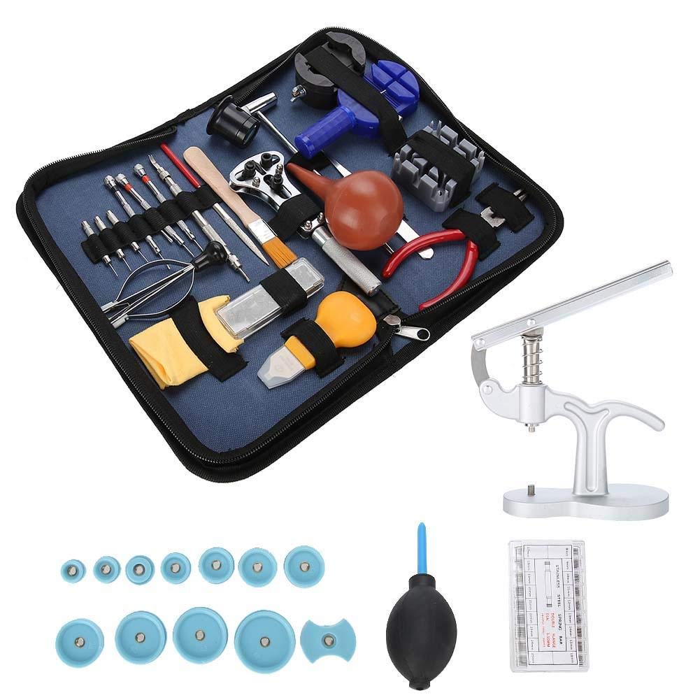 Professional Watch Repair Kit - Multifunction Watch Opener, Battery Replacement & Band Link Pin Removal Tool Set with Carrying Case | Perfect for Watchmakers, Jewelers & DIY Enthusiasts | Home, Workshop & Travel Use