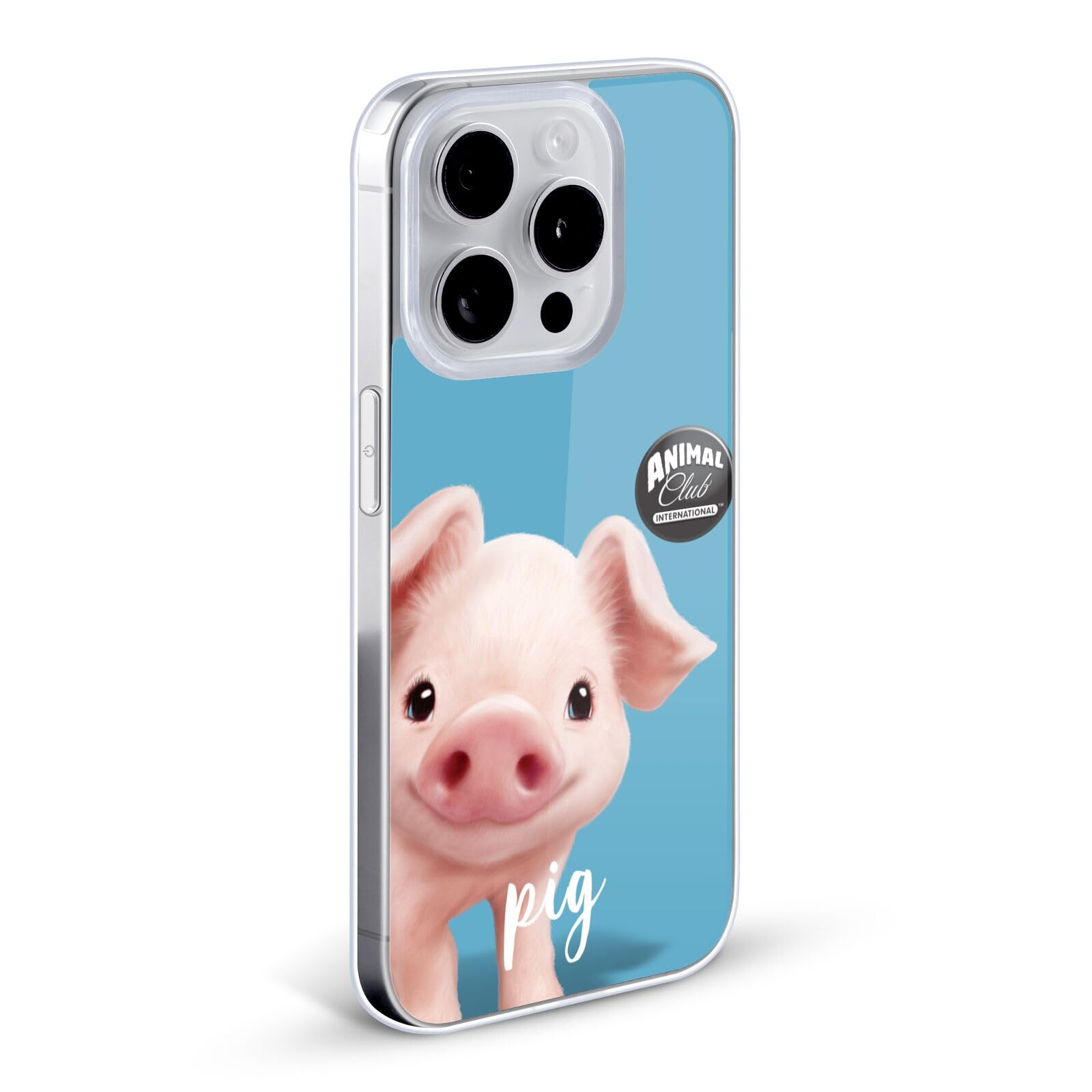 Officially Licensed Animal Club International Pig Faces Soft Gel Case for Apple iPhone 12 Pro Max - Cute & Durable Phone Cover for Everyday Use, Work, and Travel Protection