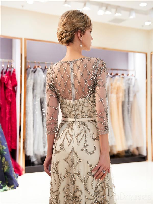 Sparkly Sequin Long Sleeve Mermaid Prom Dress for Evening Party & Formal Events - Elegant Homecoming, Quinceañera, and Special Occasion Gown (Style 12047)