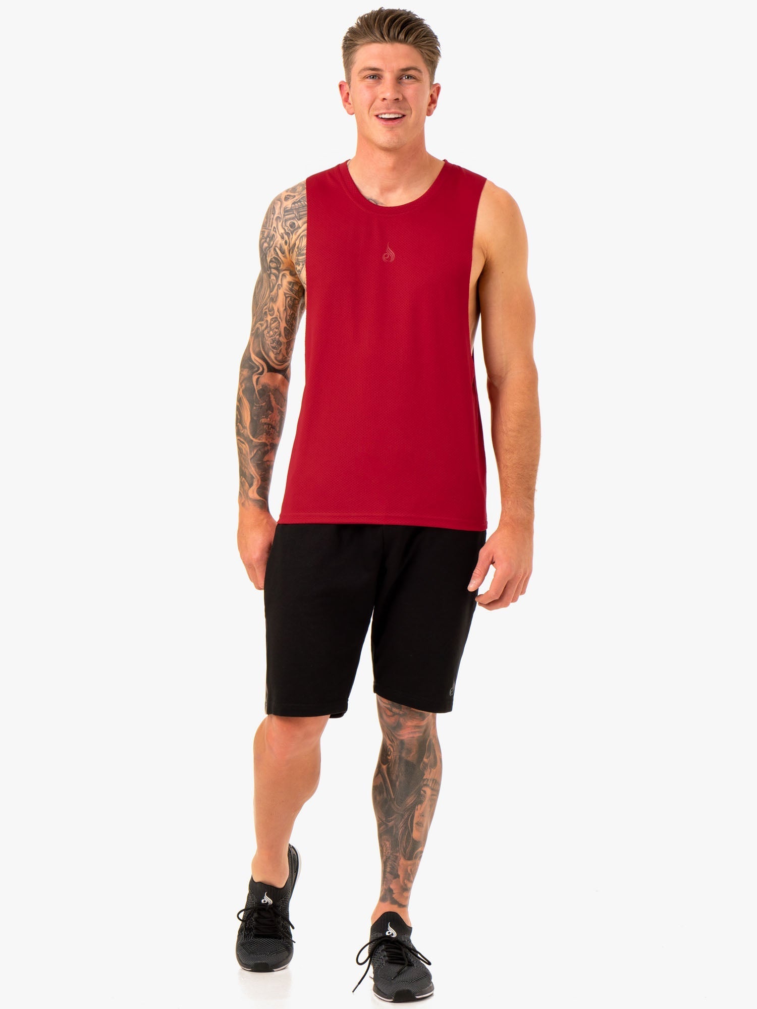 Enhance Baller Tank Top for Women - Burgundy Red Workout Shirt for Yoga, Gym & Casual Wear