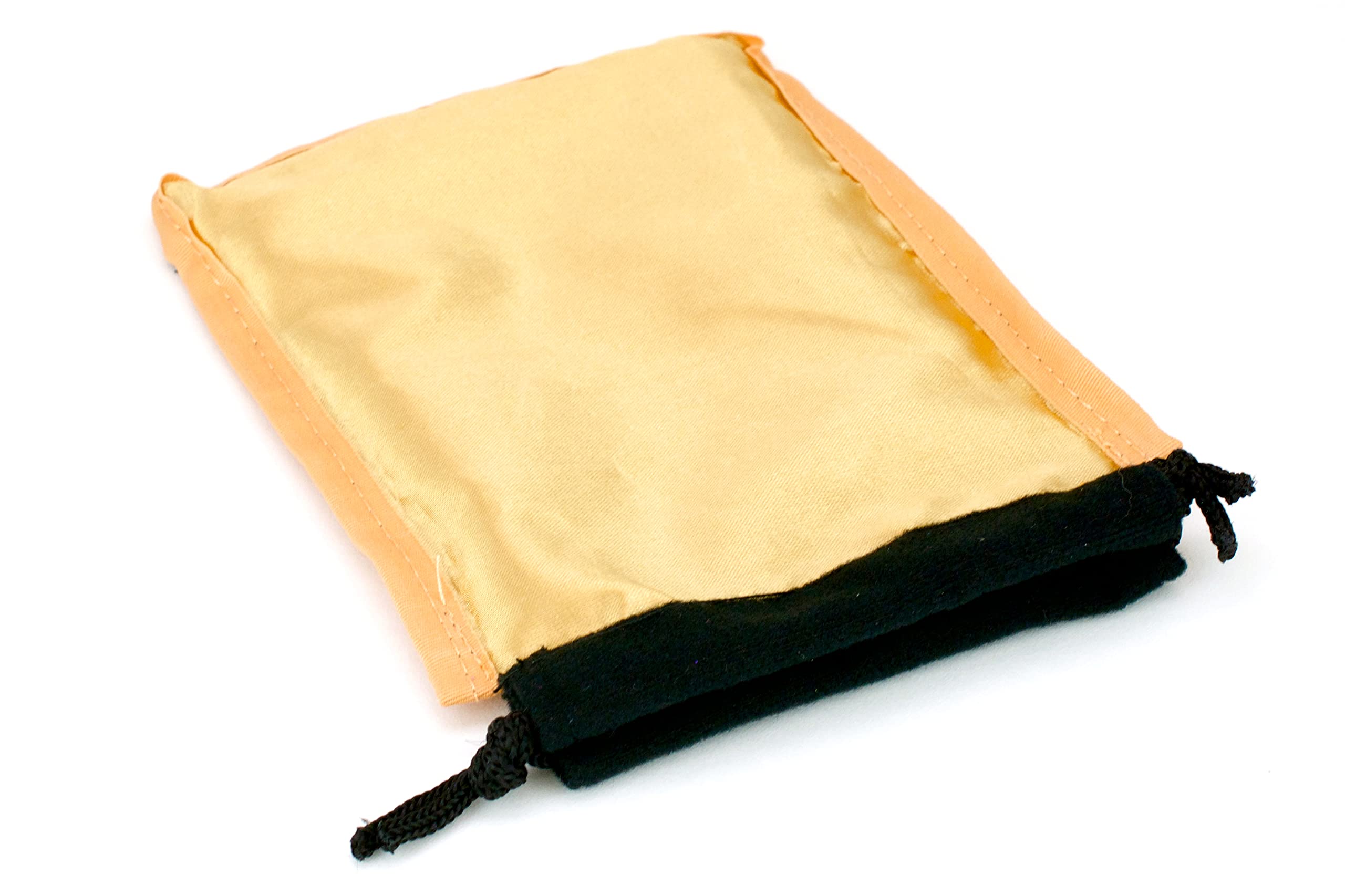 Premium Large Dice Bag 5x8 Inches - Durable Drawstring Closure for 100+ Polyhedral Dice (Gold Lined Interior) - Perfect for D&D, MTG, RPG Gaming & Board Game Storage
