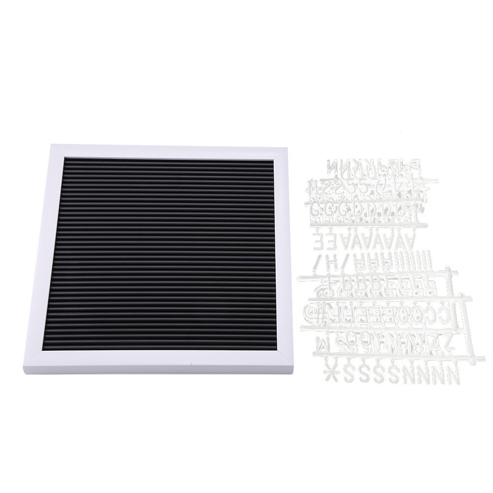 TOPINCN 25cm x 25cm Changeable Letter Board - Black & White Message Sign with Plastic Letters & Numbers for Home, Office, and Classroom Decor - Perfect for Announcements, Motivational Quotes, and Event Displays