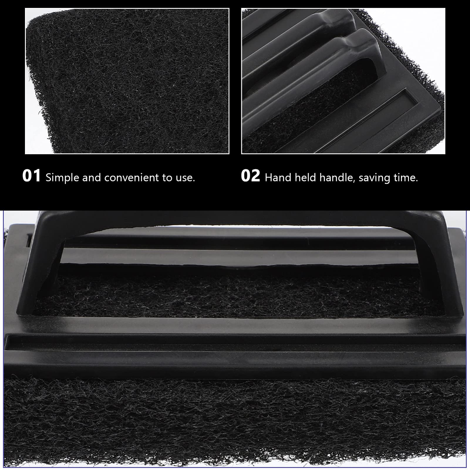 3-Pack Hemoton Grill Cleaning Brush Set - Heavy Duty BBQ Scrubber Pads with Replaceable Scraper, Bristle-Free Grill Brush for Outdoor Gas & Charcoal Grills - Perfect for Backyard BBQs, Camping & Tailgating