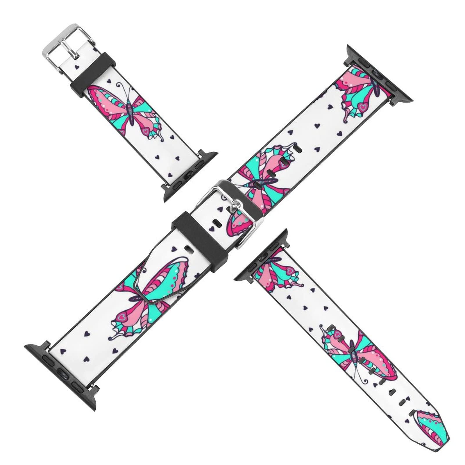 Soft PU Leather Replacement Watch Band for Women - Compatible with Apple Watch Series 7/6/5/4/3/2/1 (38mm 40mm 42mm 44mm) | Fashionable & Comfortable Strap for Workout, Office & Everyday Wear