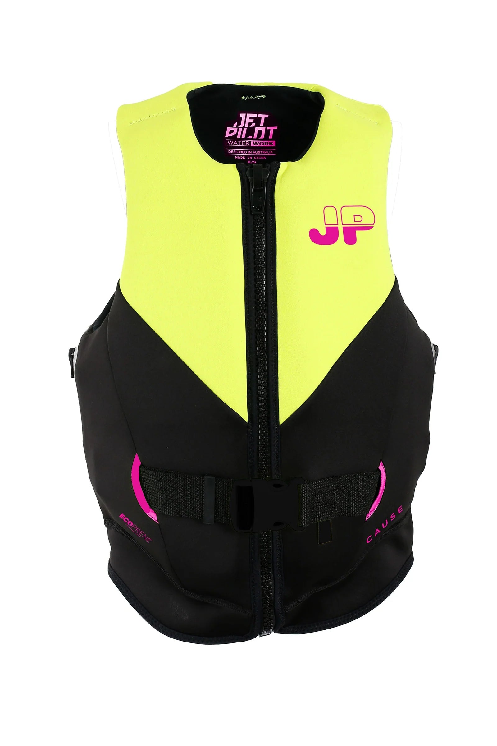 Eco-Friendly Women's Life Vest | Yellow Safety Jacket for Kayaking, Boating & Water Sports | Size L50