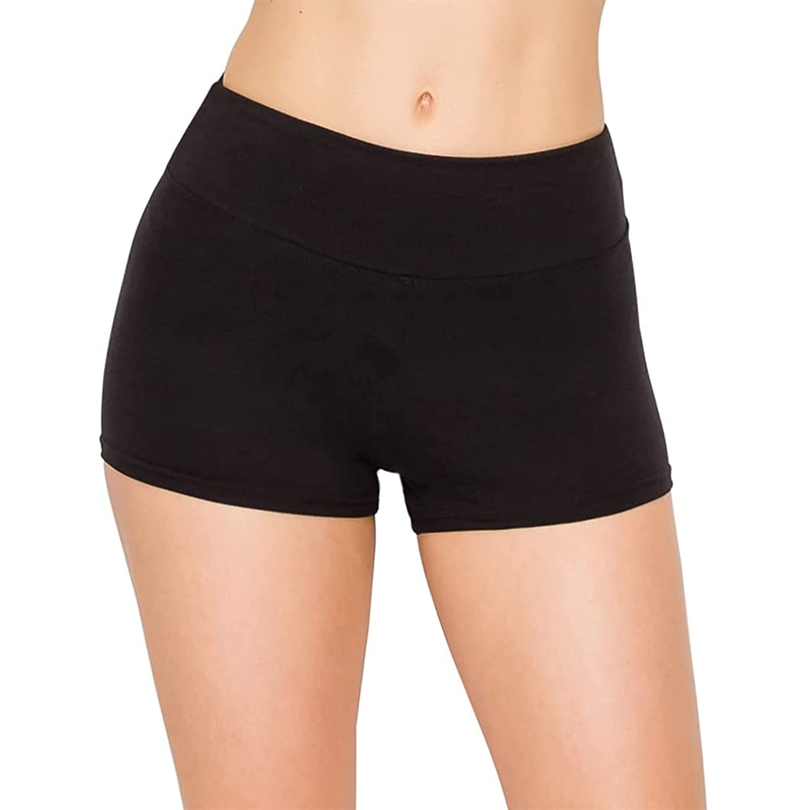 PEALGBI Women's High Waisted Tummy Control Workout Shorts - Yoga, Running, Volleyball & Fitness Athletic Shorts with Soft Elastic Waistband | Perfect for Gym, Home Workouts & Sports Activities