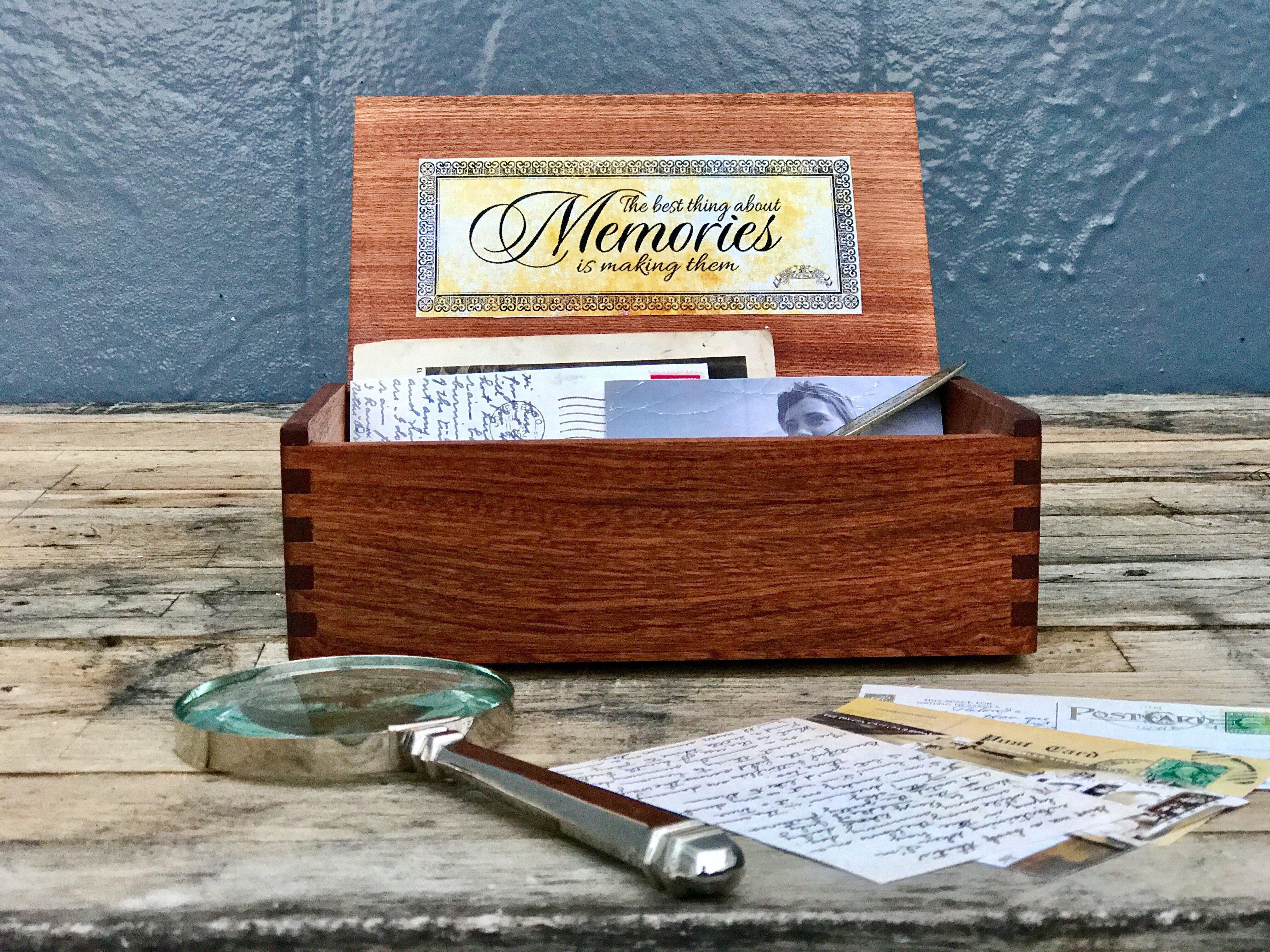 Personalized Wooden Memory Box for Keepsakes - Handcrafted Gift for Wedding, Anniversary & Baby Photos | Perfect for Home Decor & Sentimental Storage