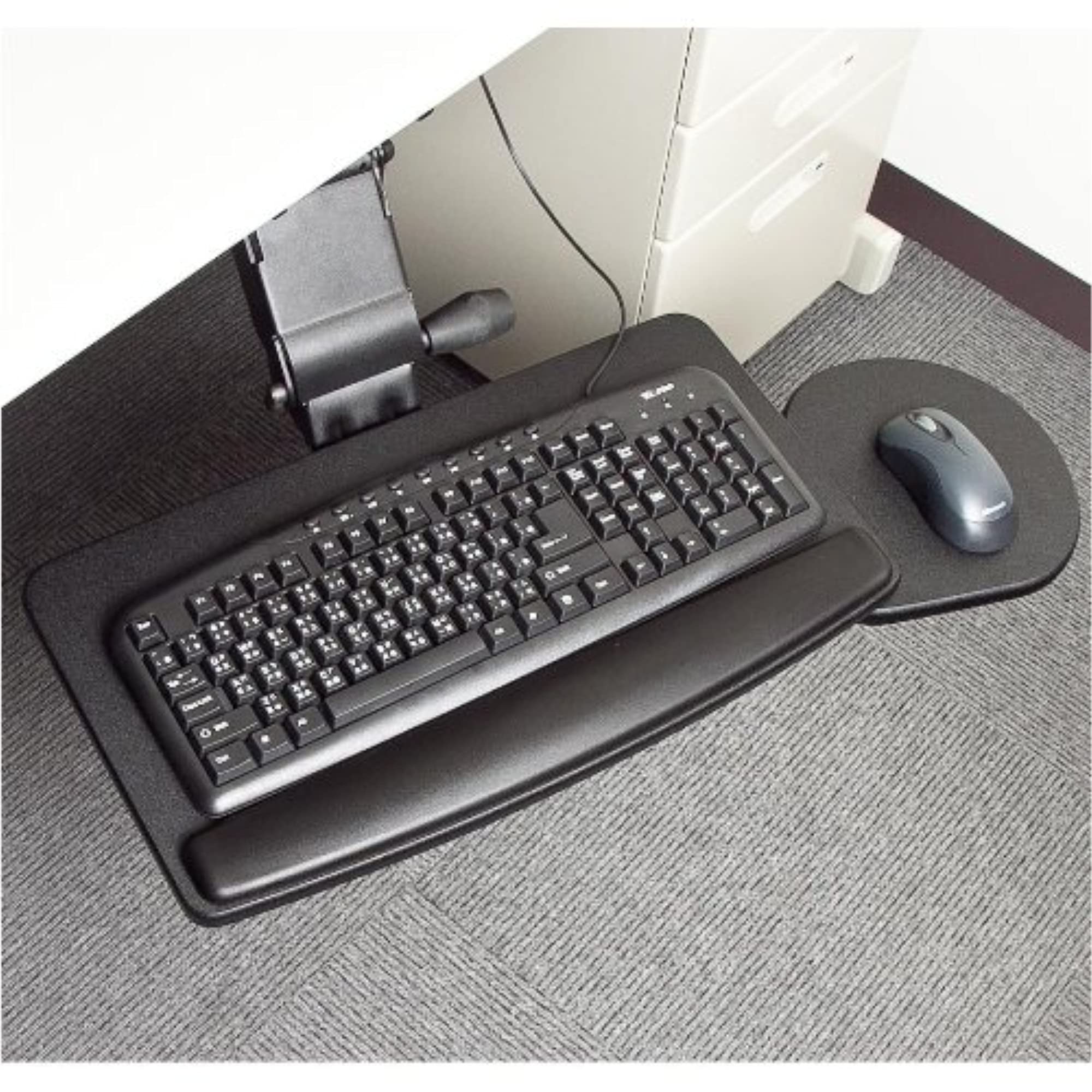 Ergonomic Keyboard and Mouse Tray KS-839 - Adjustable Under Desk Computer Accessory for Home & Office Workspace Comfort