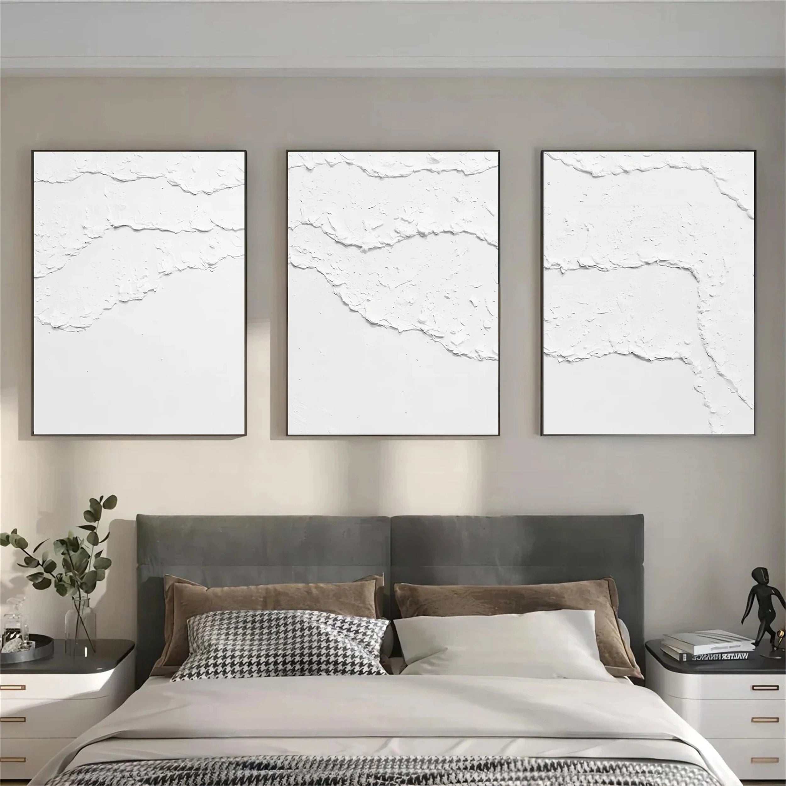Minimalist Abstract Balance Canvas Wall Art Set of 3 - Modern Home Decor for Living Room, Bedroom & Office - #MM284