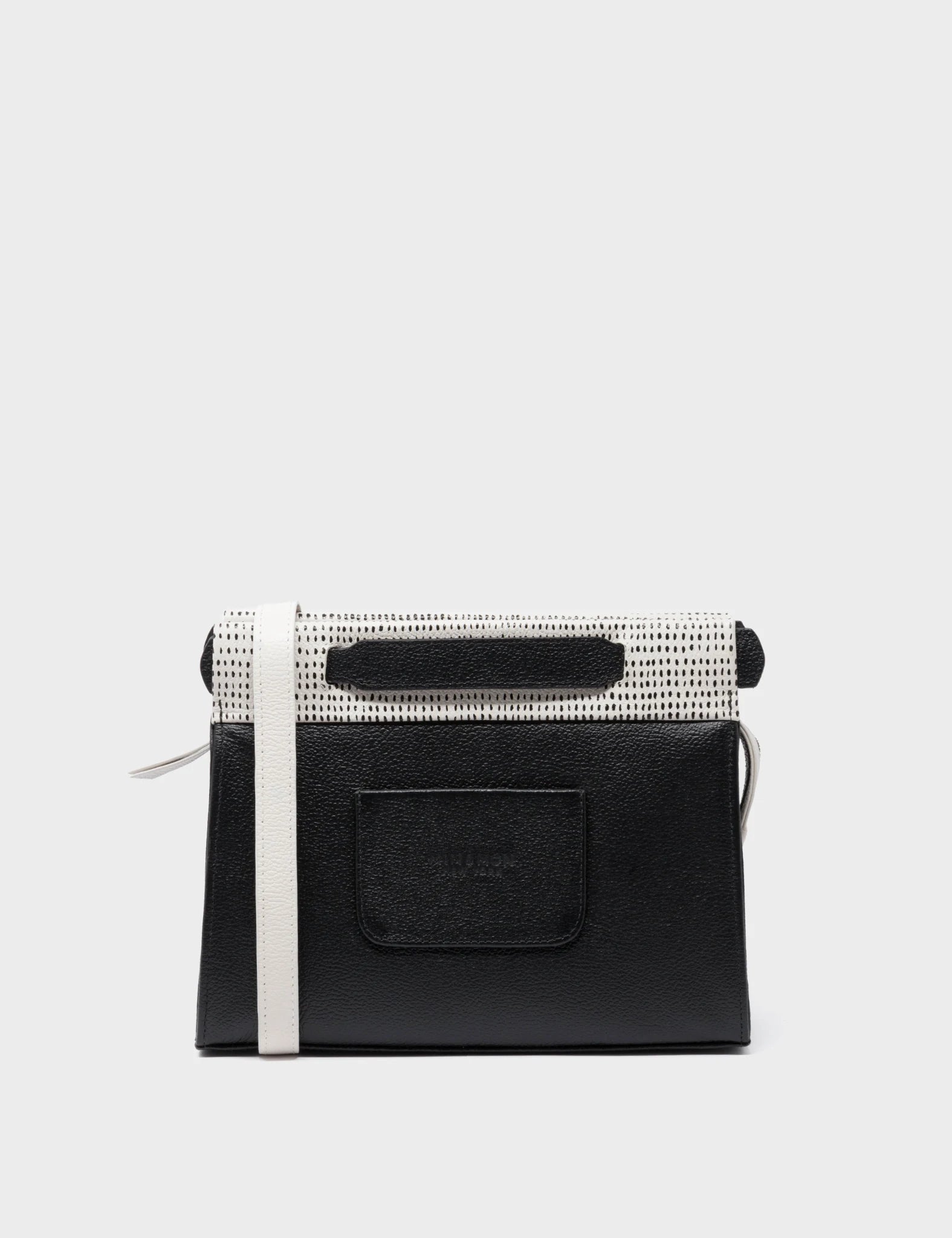 Vali Small Crossbody Bag in Cream & Black Leather - Pigeonista Design - Perfect for Everyday Use, Travel & Casual Outings