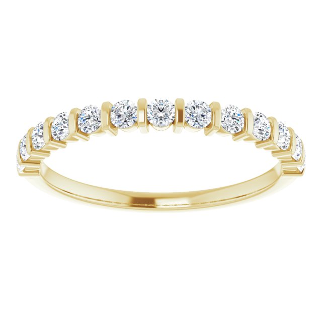 0.37 Carat Round Cut Diamond Wedding Band Ring Set - Anniversary Gift for Her, Engagement Promise Ring, Bridal Jewelry for Special Occasions