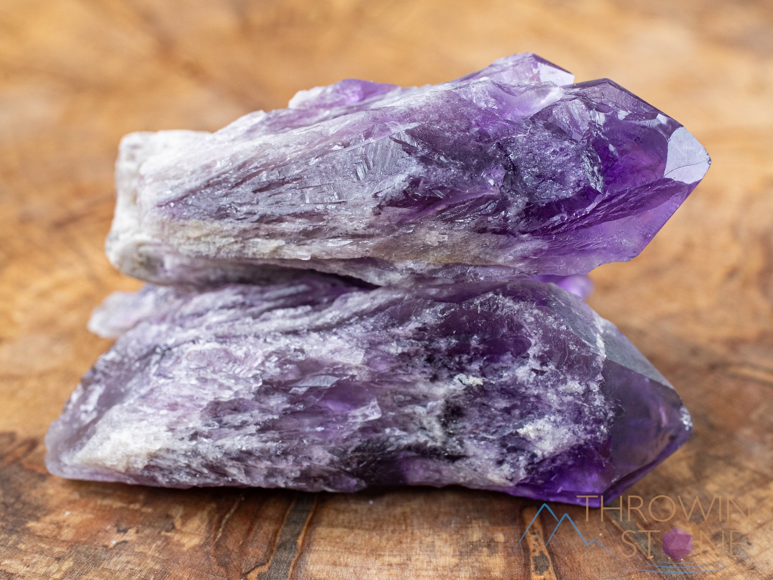 Natural Raw Amethyst Crystal Wand - Healing Stone, Birthstone for February, Raw Crystals & Gemstones for Meditation, Reiki, Chakra Balancing & Spiritual Healing (E1738)