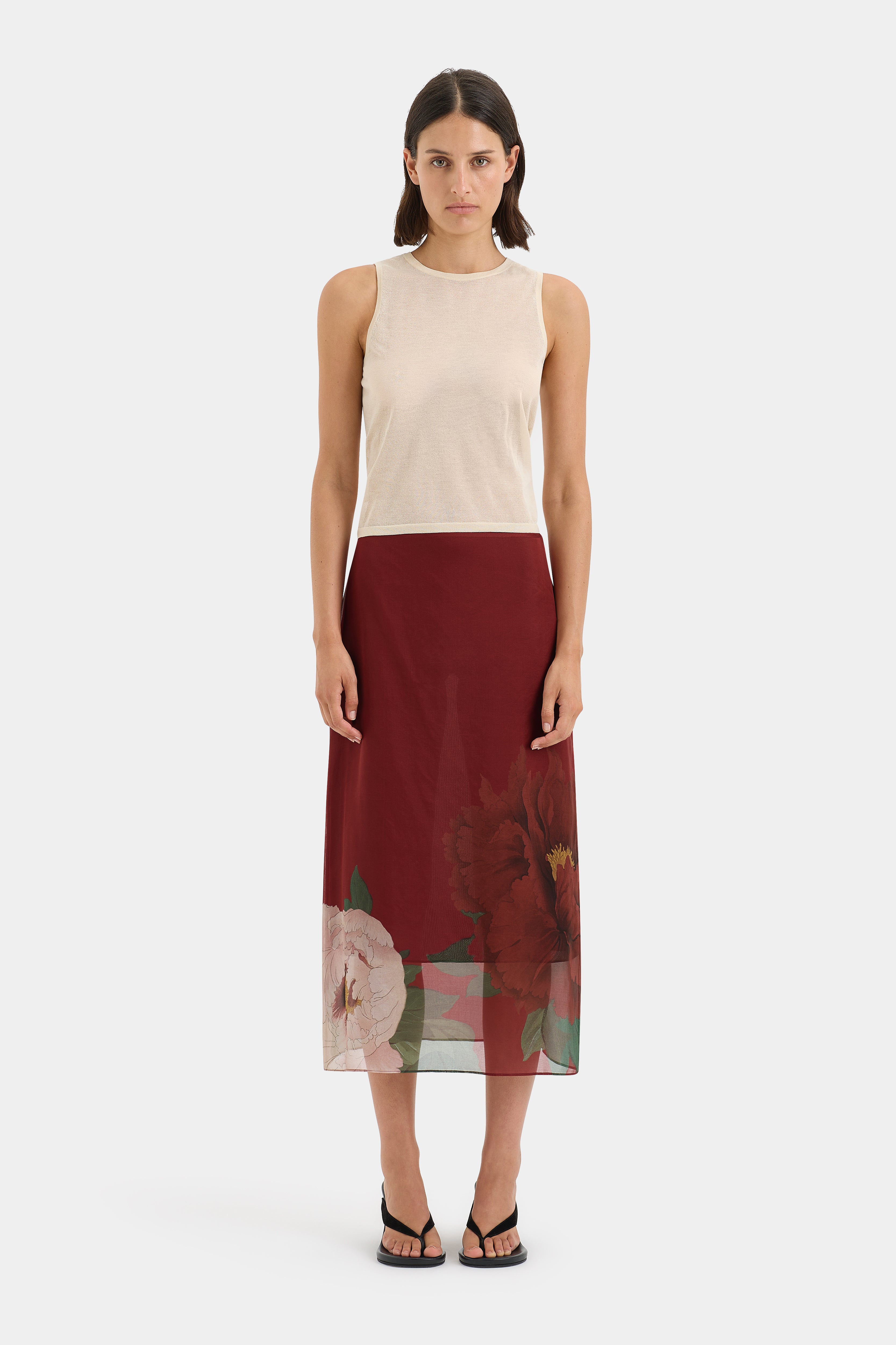 Florian Midi Skirt - Women's A-Line Flowy Skirt with Pockets | Perfect for Office, Date Night & Summer Outfits