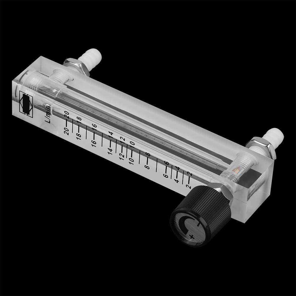 **8mm Gas Flowmeter with Hose Barb - Oxygen & Air Meter for Welding, Gas Detection & Control (2~20LPM, 0.6MPa) - Perfect for HVAC, Medical Oxygen, and Industrial Gas Applications**