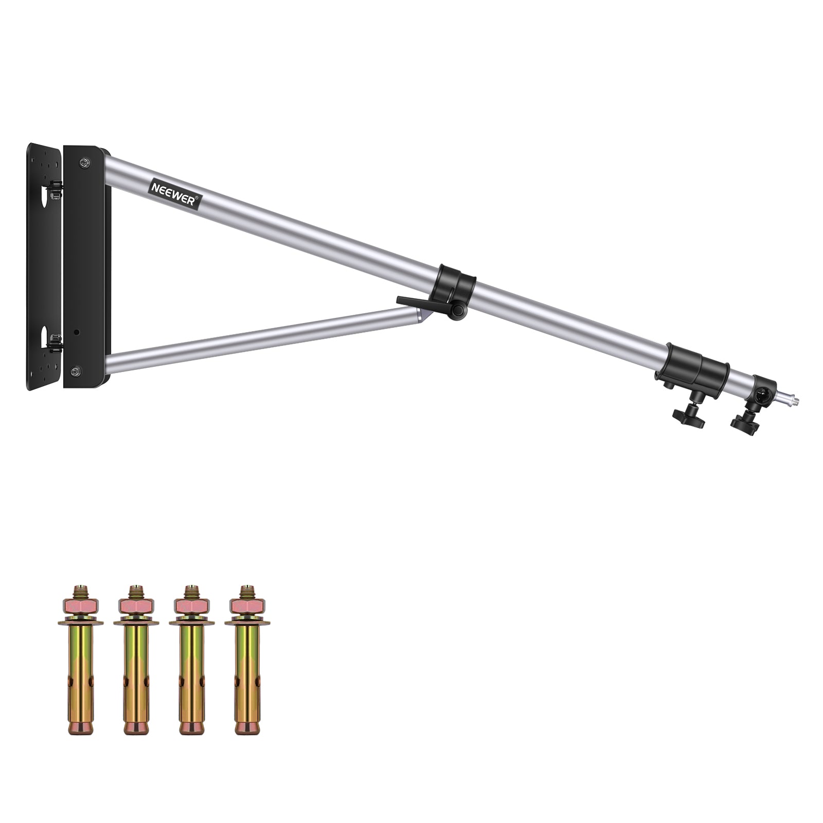 NEEWER 169cm Adjustable Wall Mount Boom Arm for Microphones, Lights & Cameras - Perfect for Home Studios, Podcasting & Video Recording