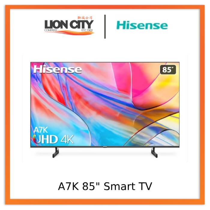 Hisense A7K 85 Inch 4K UHD Smart TV with Dolby Vision - Alexa Built-in, HDR10, 120Hz Refresh Rate for Gaming & Movie Nights - Perfect for Living Room & Home Theater Setup