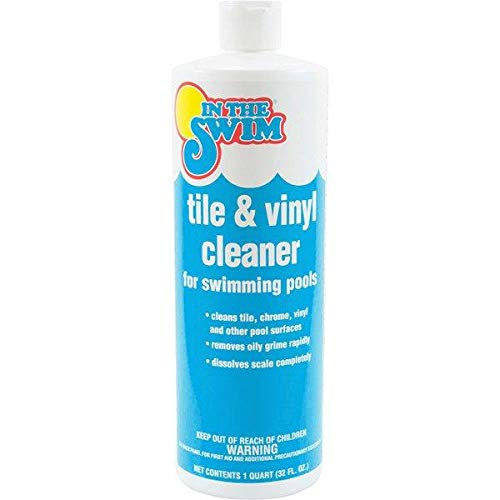 In The Swim Tile & Vinyl Cleaner 1 Quart - Powerful Pool & Spa Surface Cleaner for Vinyl Liners, Fiberglass & Tile - Removes Stains, Scum & Buildup - Ideal for Swimming Pools, Hot Tubs & Water Features
