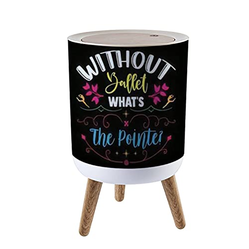 Boho Nursery Trash Can with Lid - 7L/1.8 Gallon Round Press Top Dog Proof Wastebasket for Teen Girls Bedroom & Dorm Decor - Hand Drawn Lettering Design - Perfect for Home, Office, and Kids Room Organization